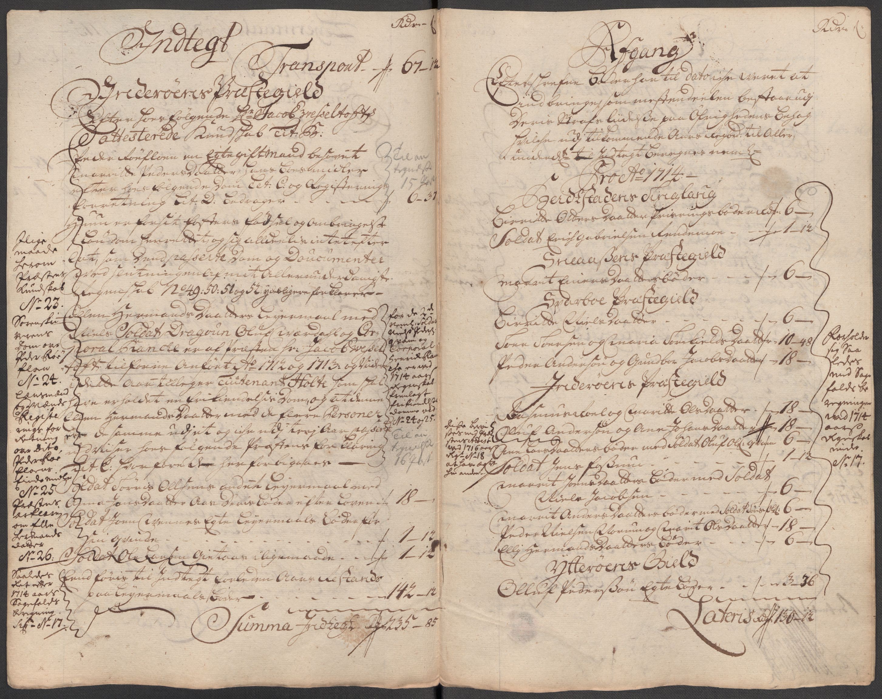 Rentekammeret inntil 1814, Reviderte regnskaper, Fogderegnskap, RA/EA-4092/R63/L4323: Fogderegnskap Inderøy, 1715, p. 265