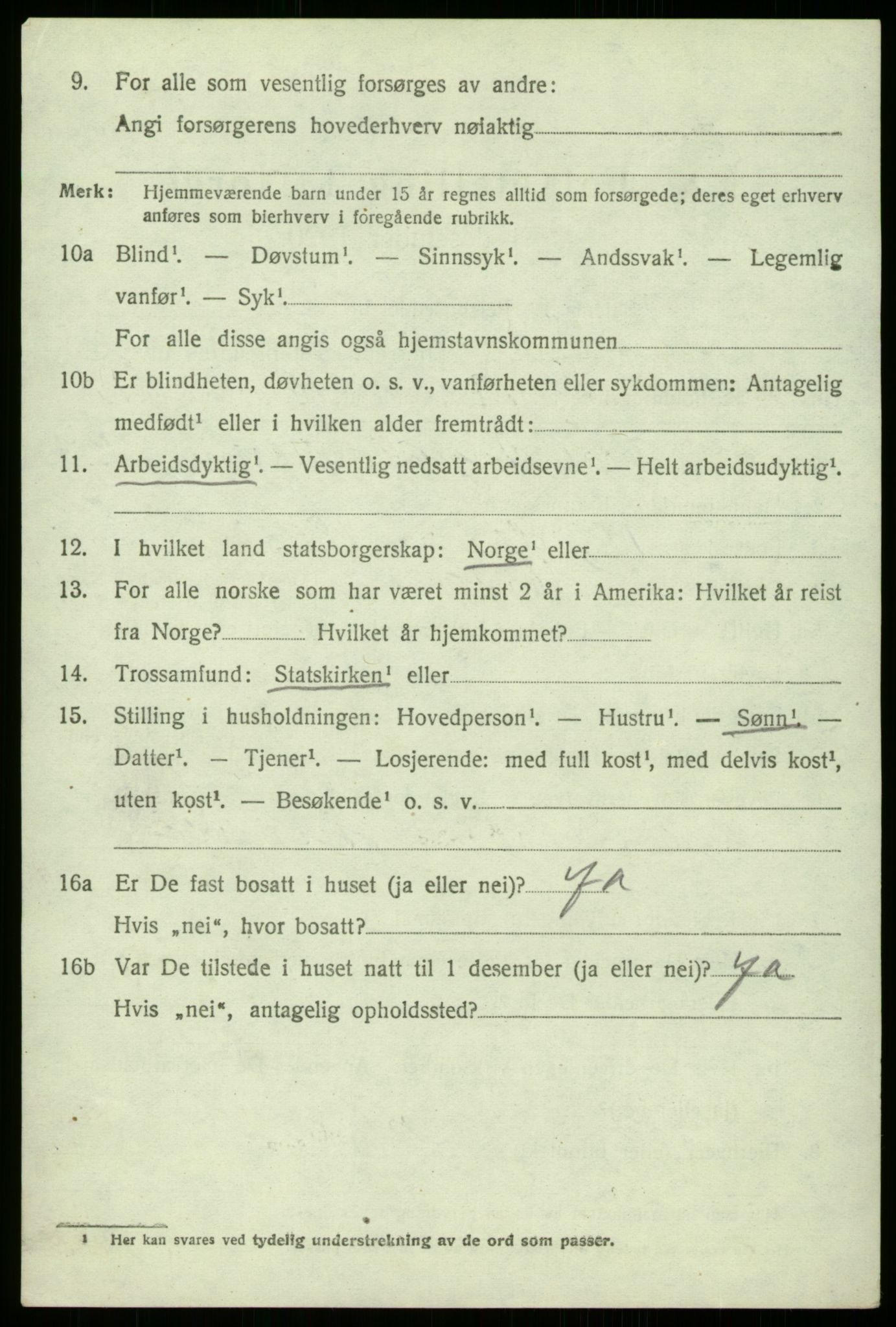 SAB, 1920 census for Manger, 1920, p. 2180