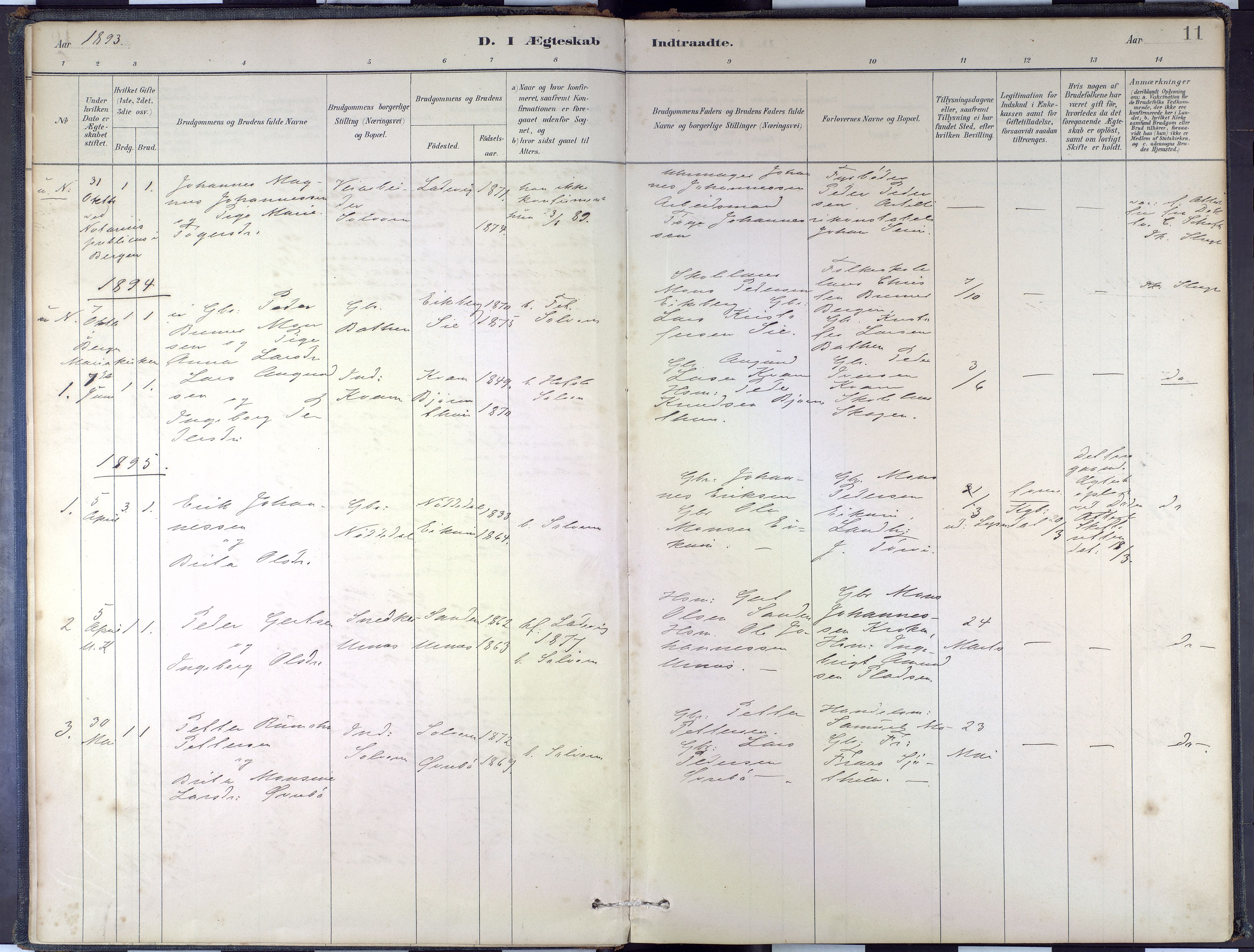 Hafslo sokneprestembete, SAB/A-80301/H/Haa/Haac/L0003: Parish register (official) no. C 3, 1881-2004, p. 11