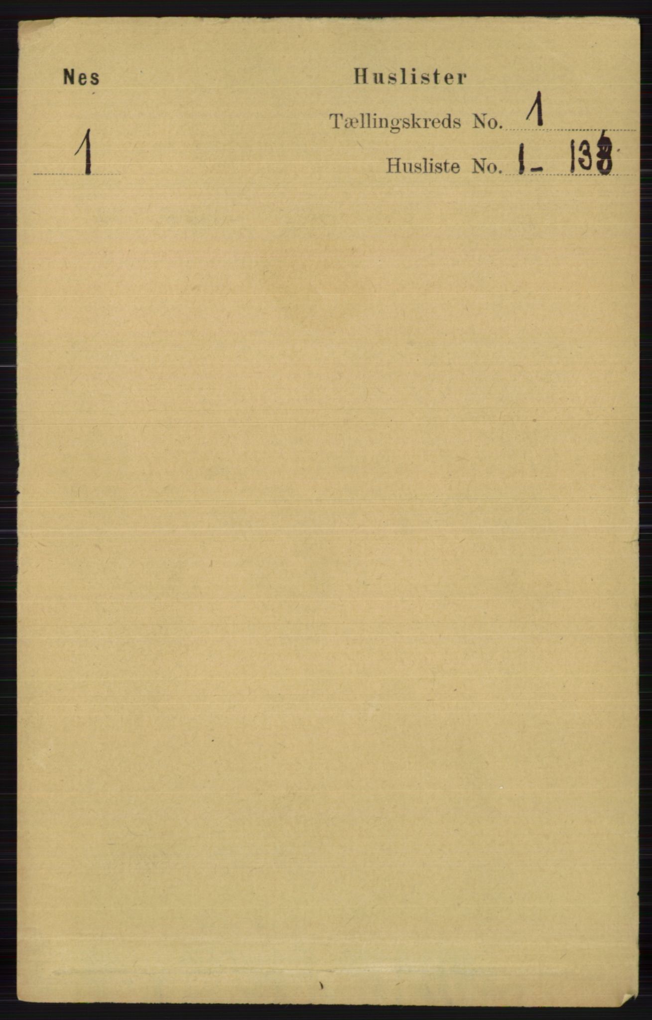 RA, 1891 census for 0616 Nes, 1891, p. 27