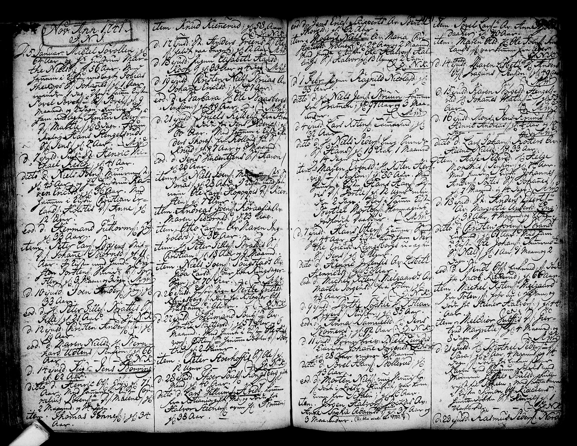 Kongsberg kirkebøker, SAKO/A-22/F/Fa/L0002: Parish register (official) no. I 2, 1721-1743, p. 304-305