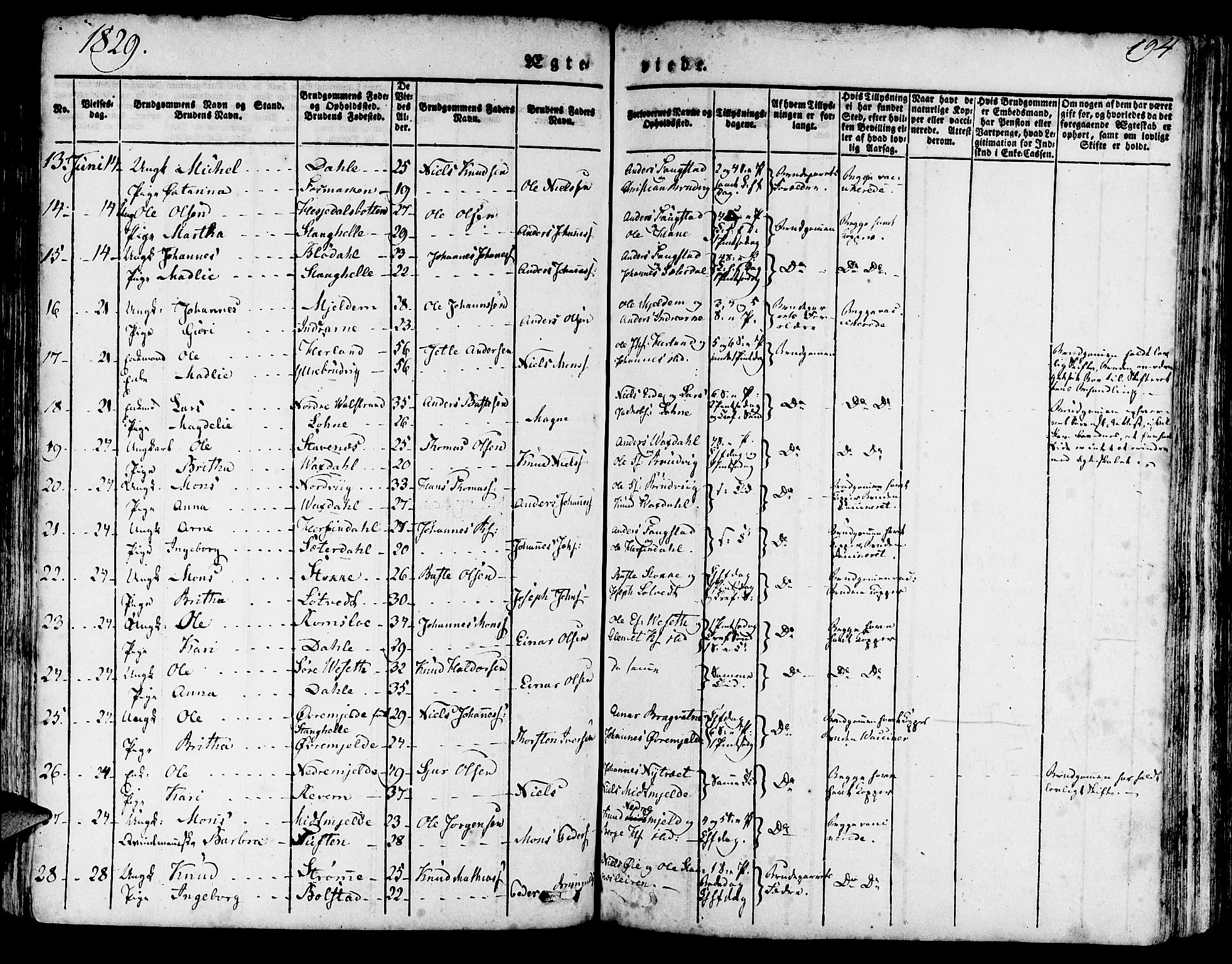 Haus sokneprestembete, AV/SAB-A-75601/H/Haa: Parish register (official) no. A 14, 1827-1838, p. 194