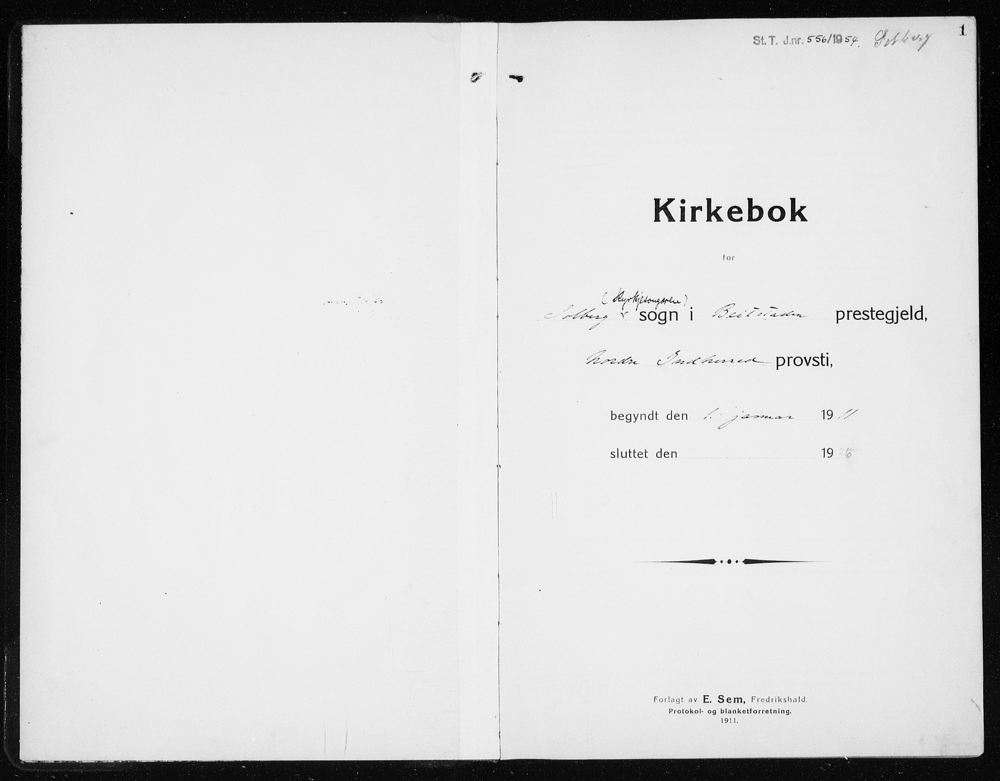 Ministerialprotokoller, klokkerbøker og fødselsregistre - Nord-Trøndelag, SAT/A-1458/741/L0402: Parish register (copy) no. 741C03, 1911-1926, p. 1