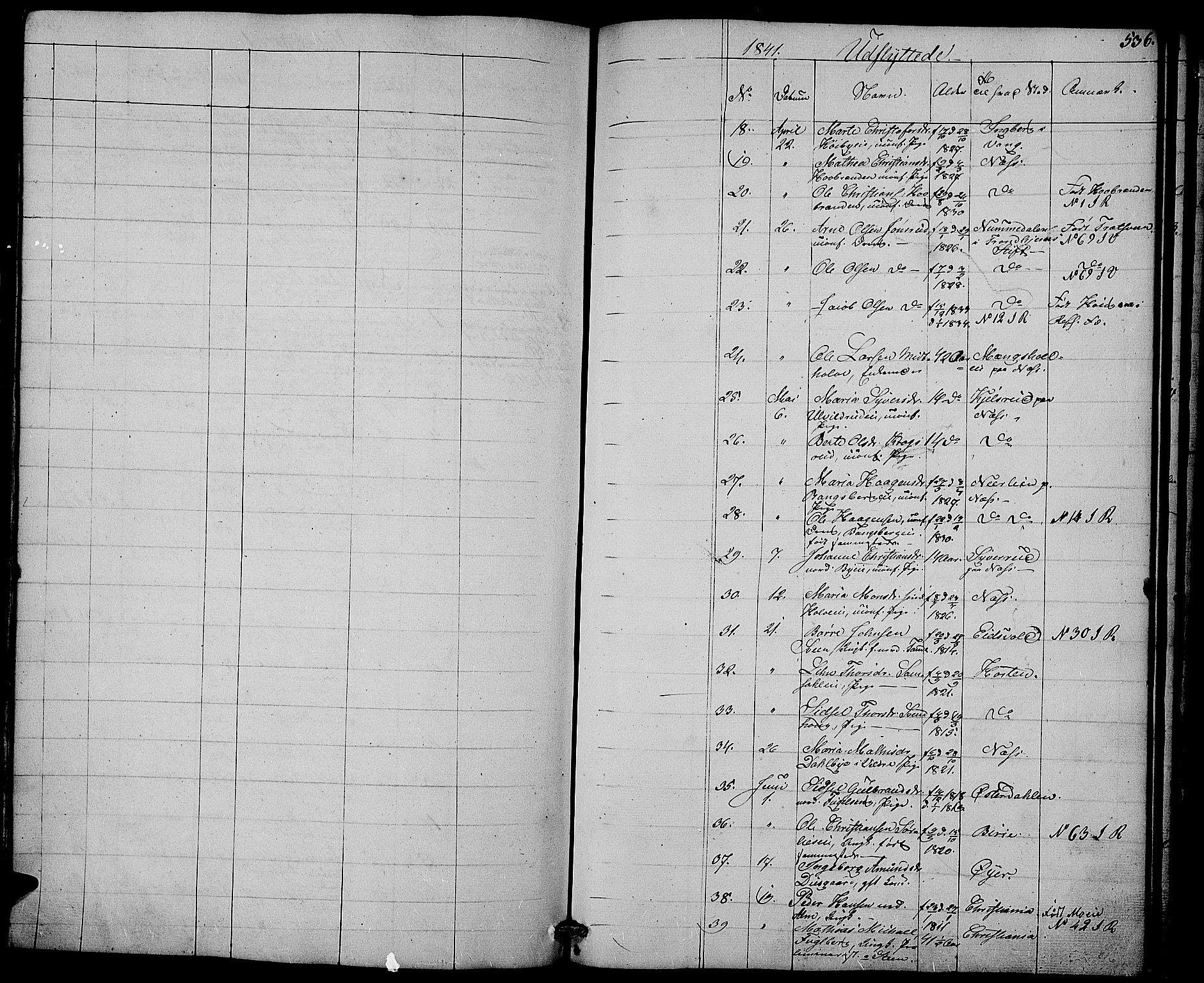 Ringsaker prestekontor, AV/SAH-PREST-014/L/La/L0005: Parish register (copy) no. 5, 1839-1850, p. 536