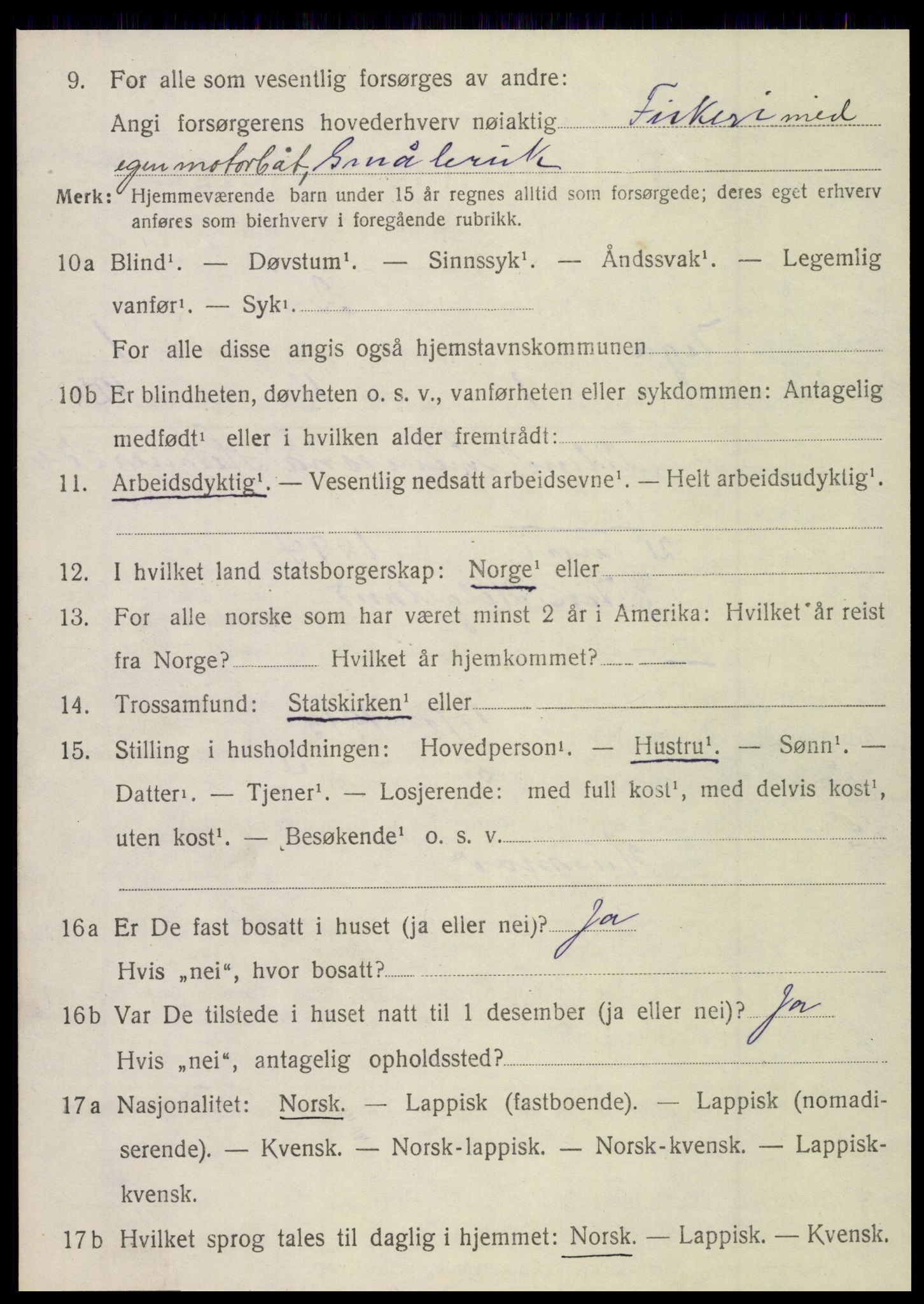 SAT, 1920 census for Vega, 1920, p. 946