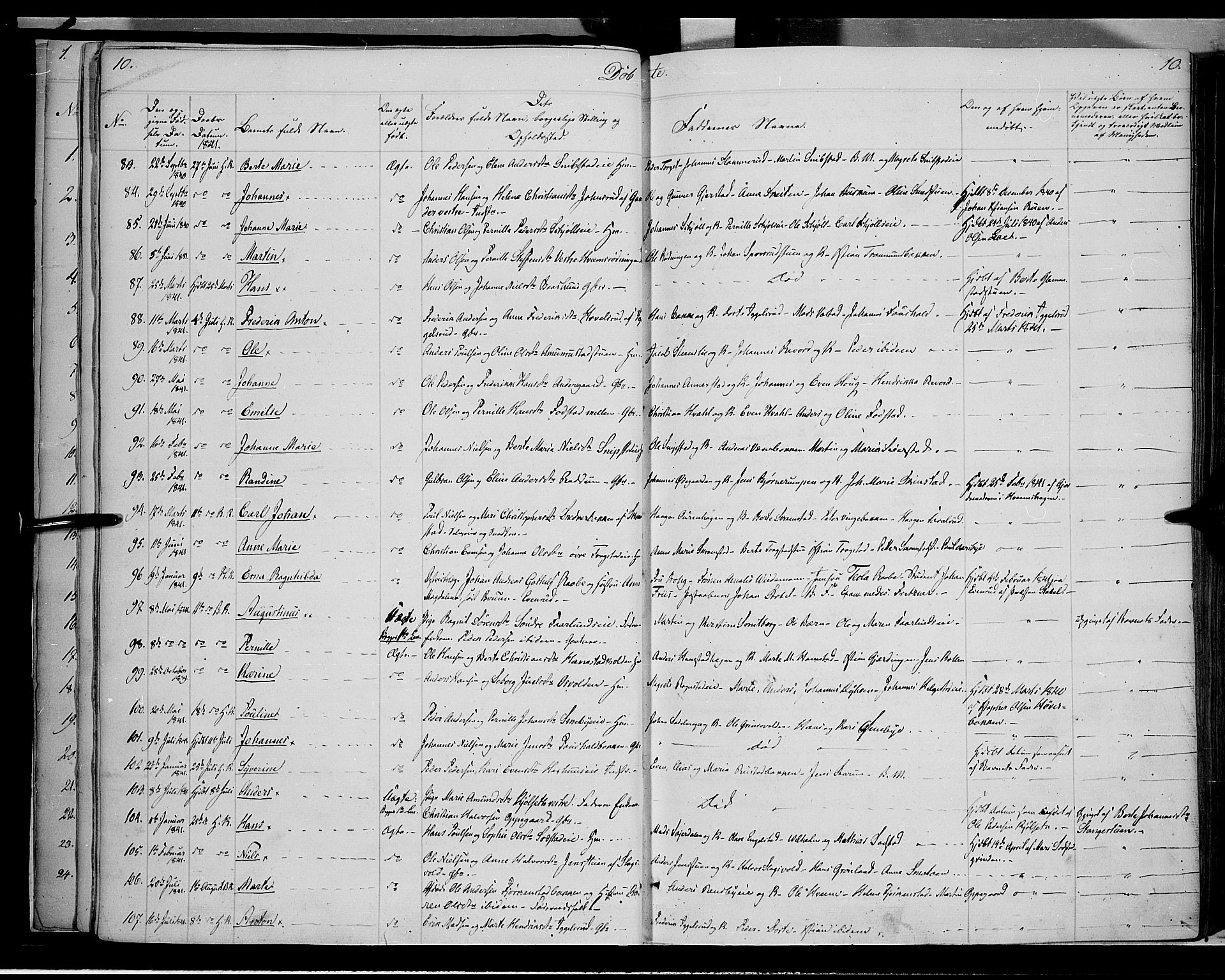 Østre Toten prestekontor, AV/SAH-PREST-104/H/Ha/Haa/L0002: Parish register (official) no. 2, 1840-1847, p. 10