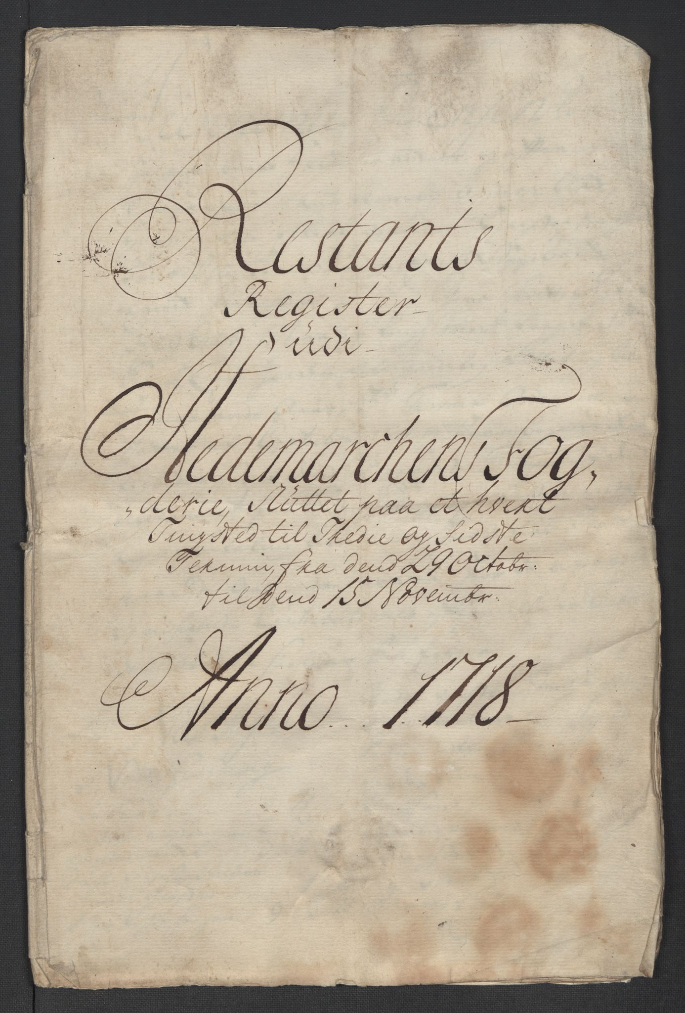 Rentekammeret inntil 1814, Reviderte regnskaper, Fogderegnskap, AV/RA-EA-4092/R16/L1057: Fogderegnskap Hedmark, 1718, p. 383