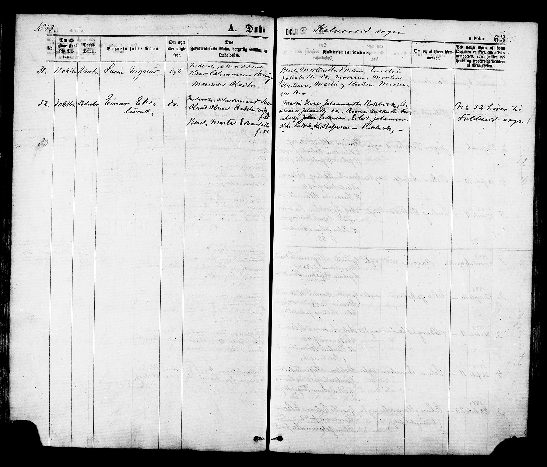 Ministerialprotokoller, klokkerbøker og fødselsregistre - Nord-Trøndelag, AV/SAT-A-1458/780/L0642: Parish register (official) no. 780A07 /1, 1874-1885, p. 63