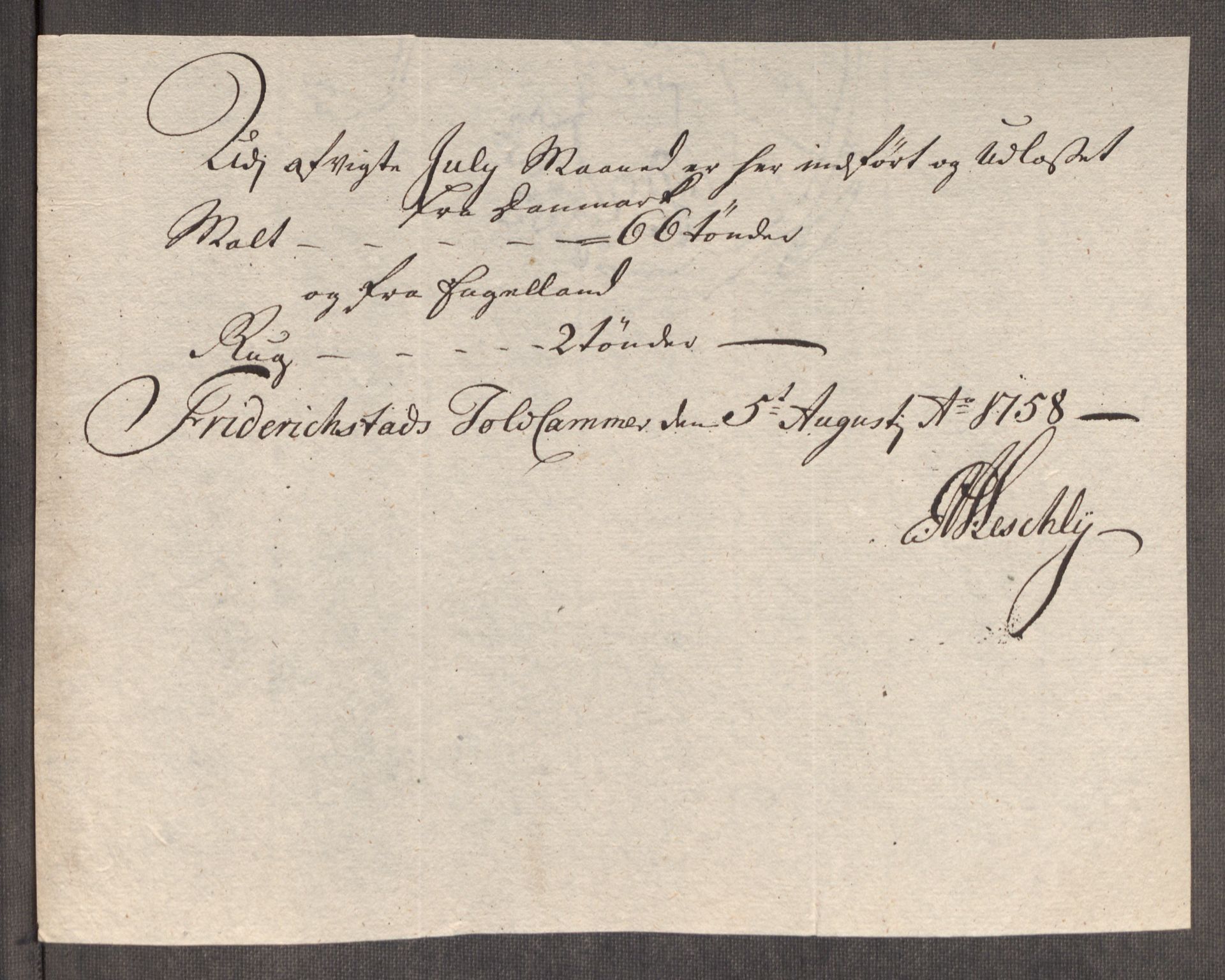 Rentekammeret inntil 1814, Realistisk ordnet avdeling, AV/RA-EA-4070/Oe/L0006: [Ø1]: Priskuranter, 1758-1760, p. 56