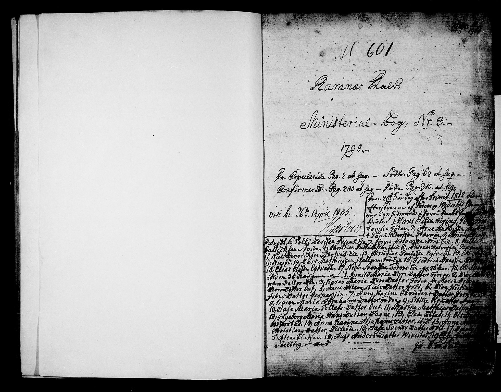 Ramnes kirkebøker, AV/SAKO-A-314/F/Fa/L0003: Parish register (official) no. I 3, 1790-1813, p. 0-1