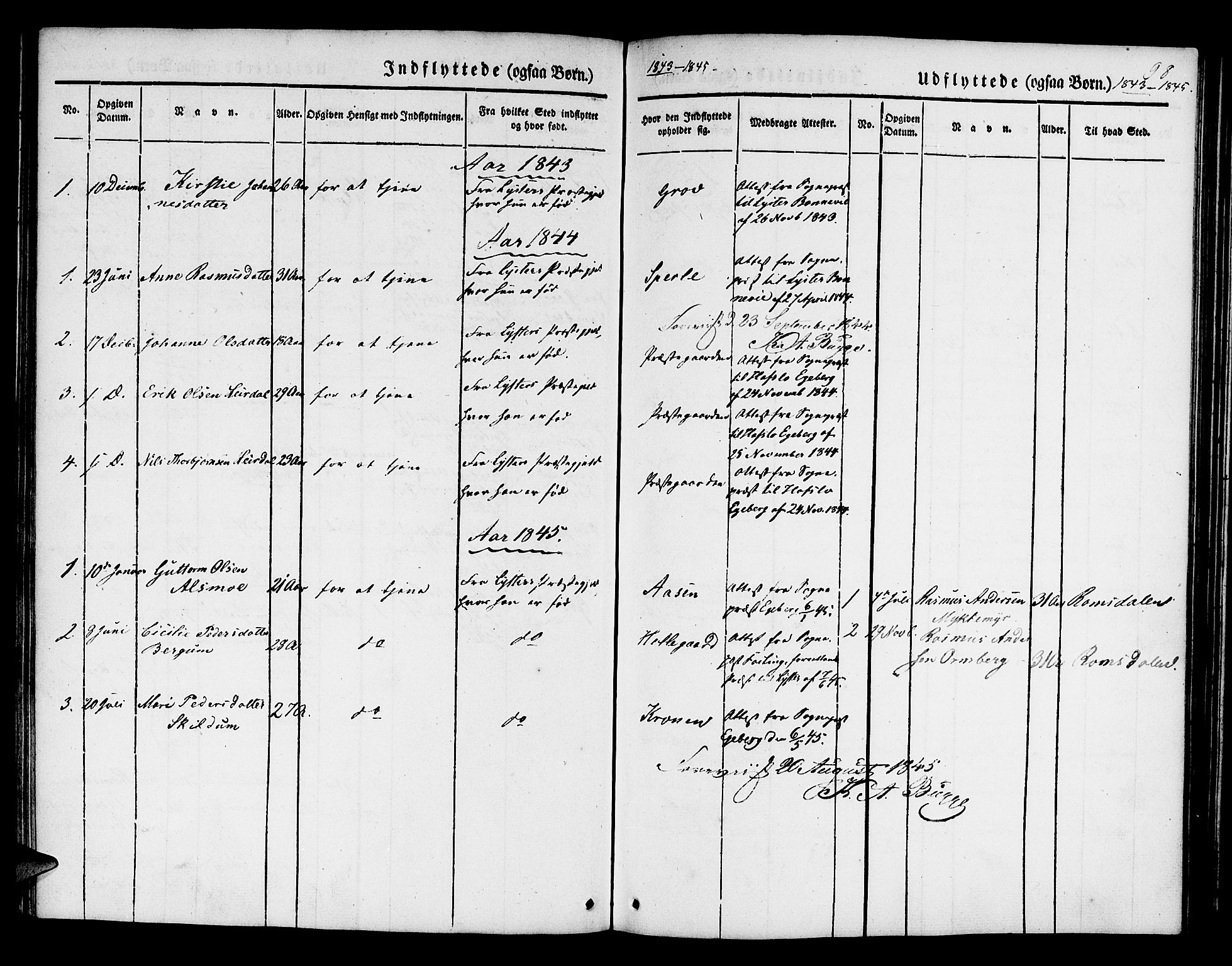 Jostedal sokneprestembete, SAB/A-80601/H/Haa/Haaa/L0004: Parish register (official) no. A 4, 1837-1848, p. 98