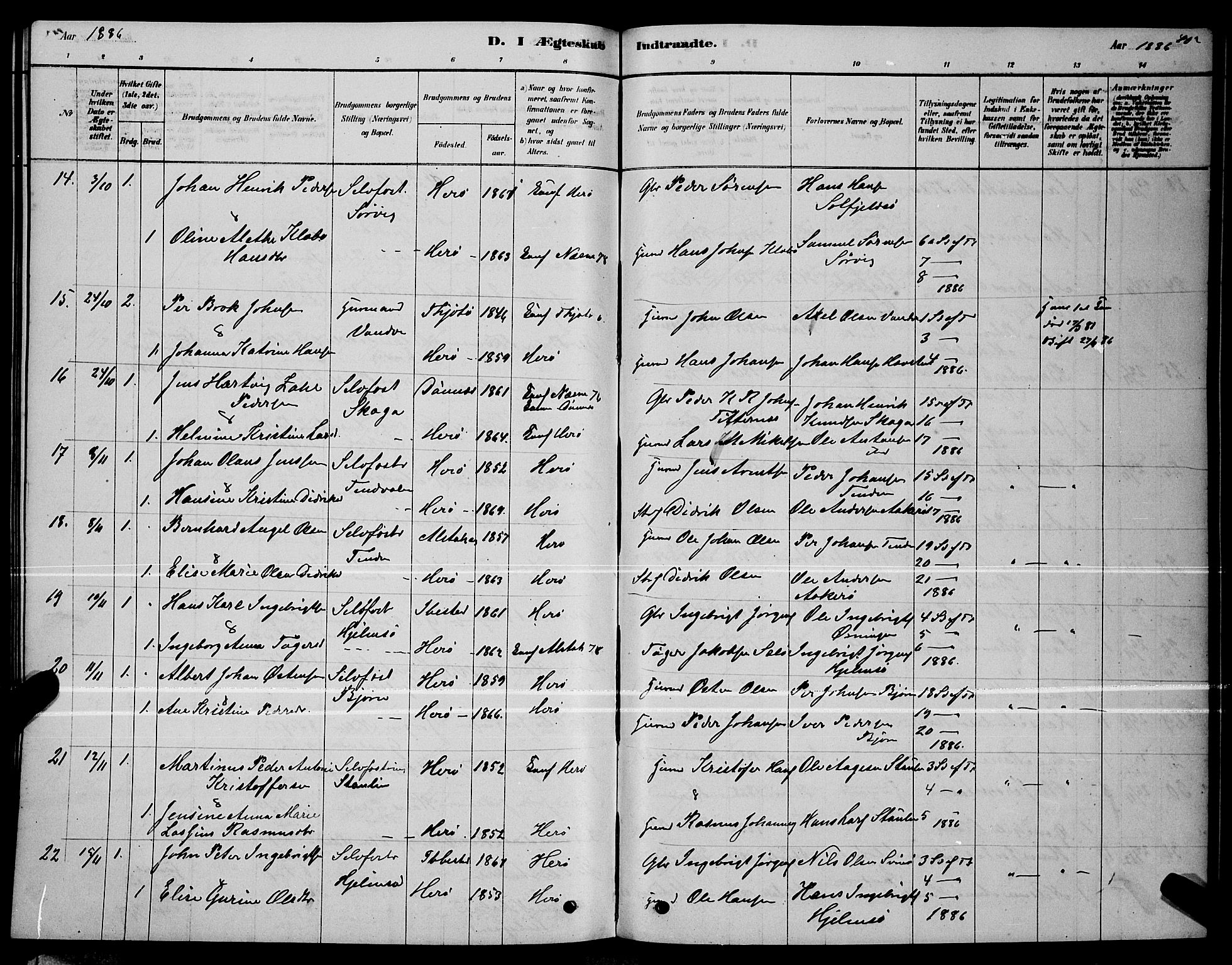 Ministerialprotokoller, klokkerbøker og fødselsregistre - Nordland, AV/SAT-A-1459/834/L0513: Parish register (copy) no. 834C04, 1877-1892, p. 402