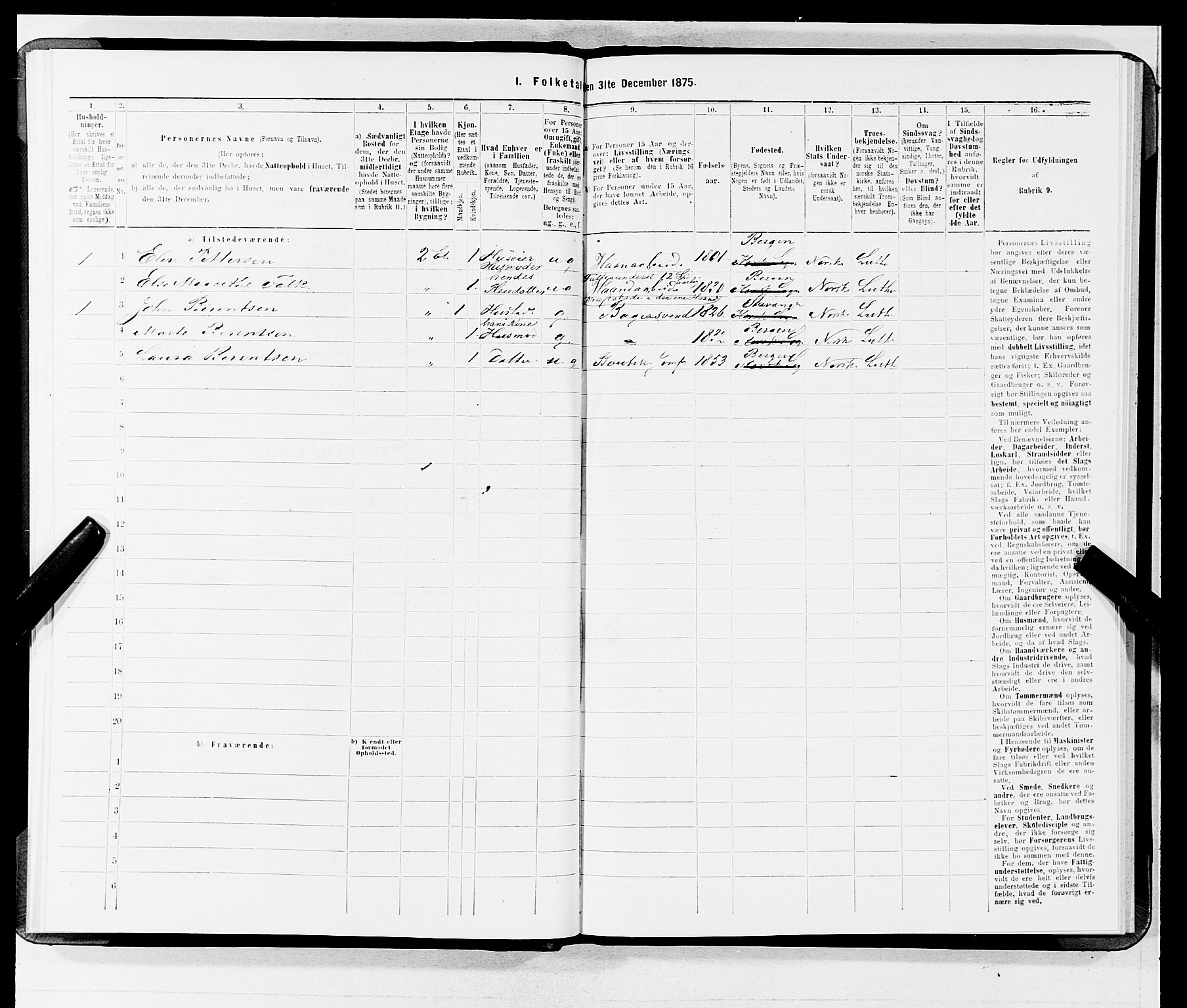 SAB, 1875 census for 1301 Bergen, 1875, p. 3232