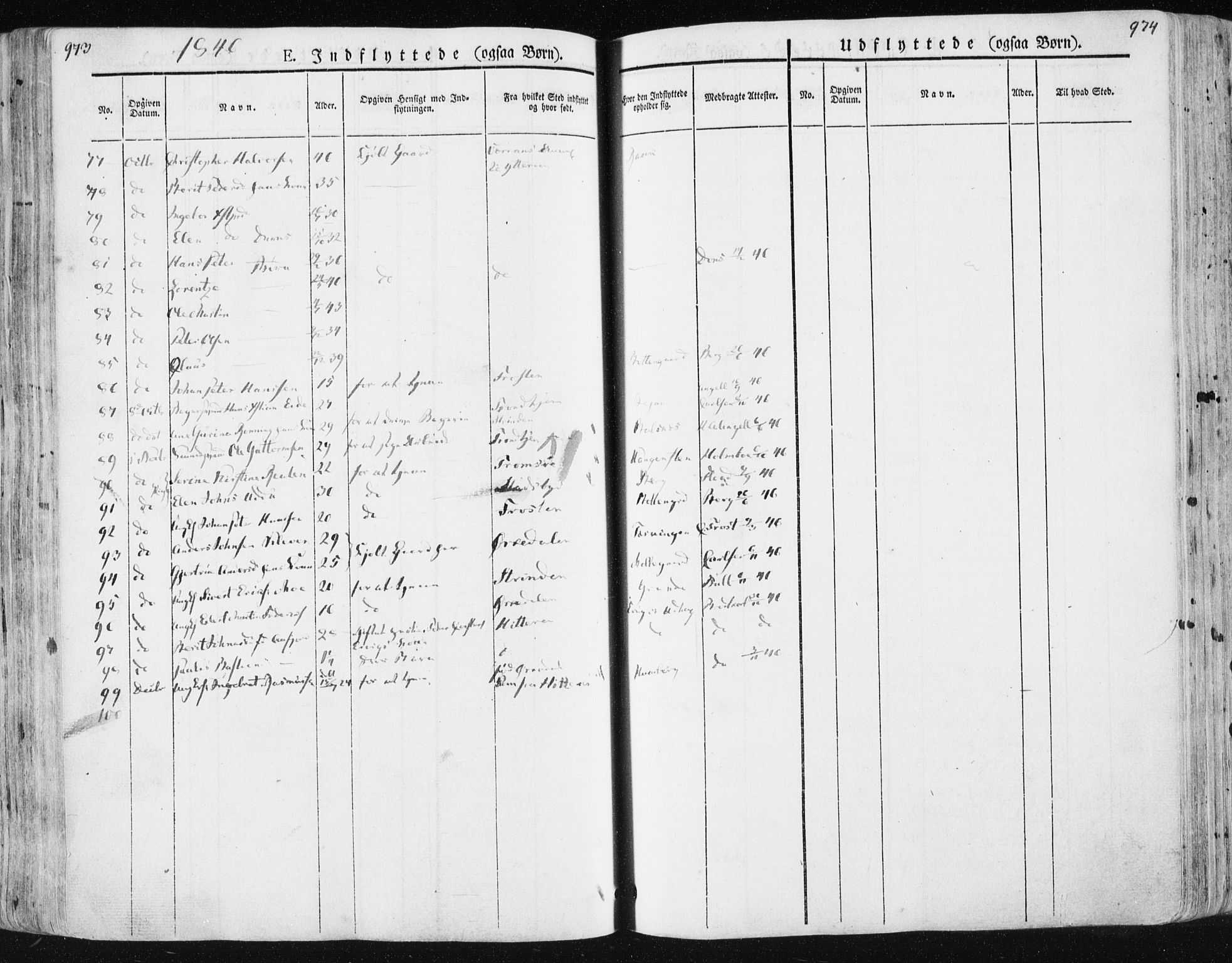 Ministerialprotokoller, klokkerbøker og fødselsregistre - Sør-Trøndelag, SAT/A-1456/659/L0736: Parish register (official) no. 659A06, 1842-1856, p. 973-974