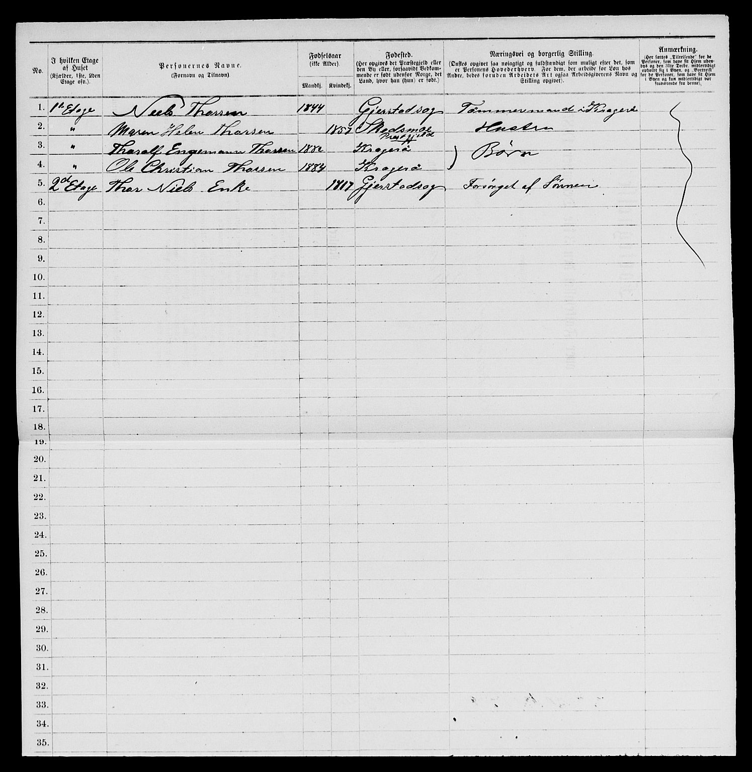 SAKO, 1885 census for 0801 Kragerø, 1885, p. 678