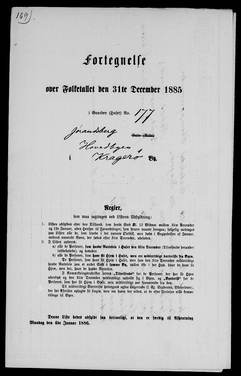 SAKO, 1885 census for 0801 Kragerø, 1885, p. 1368