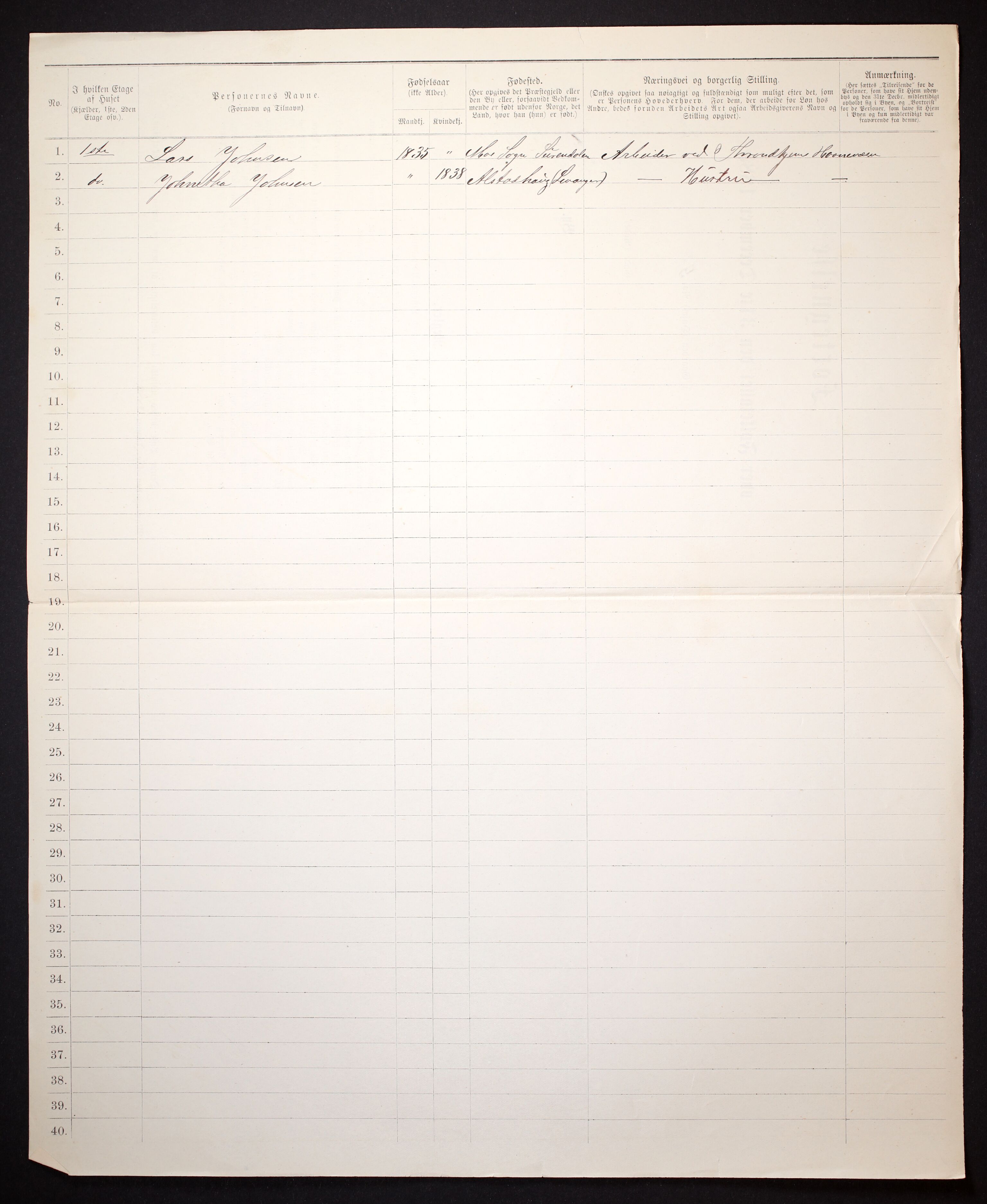 SAT, 1885 census for 1601 Trondheim, 1885, p. 979