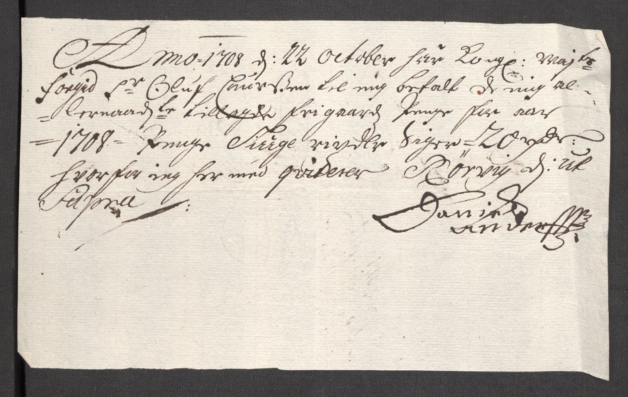 Rentekammeret inntil 1814, Reviderte regnskaper, Fogderegnskap, AV/RA-EA-4092/R48/L2985: Fogderegnskap Sunnhordland og Hardanger, 1708, p. 243