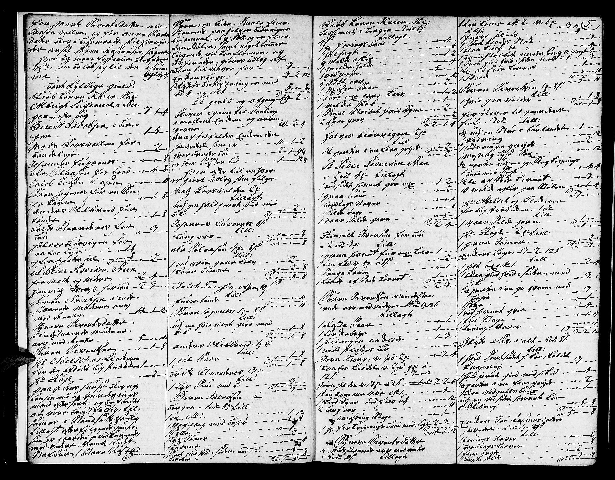 Sunnfjord tingrett, AV/SAB-A-3201/1/H/Ha/Hab/L0006: Skifteprotokoll, 1752-1767, p. 4b-5a