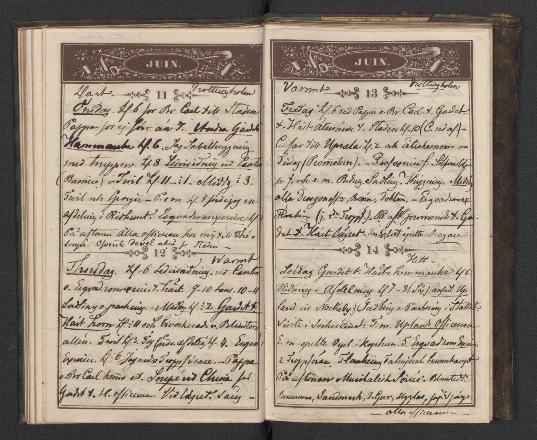 Bernadotte, AV/RA-PA-0318/F/L0001/0002: Privat materiale fra Bernadottefamilien / Dagbok, 1845, p. 49