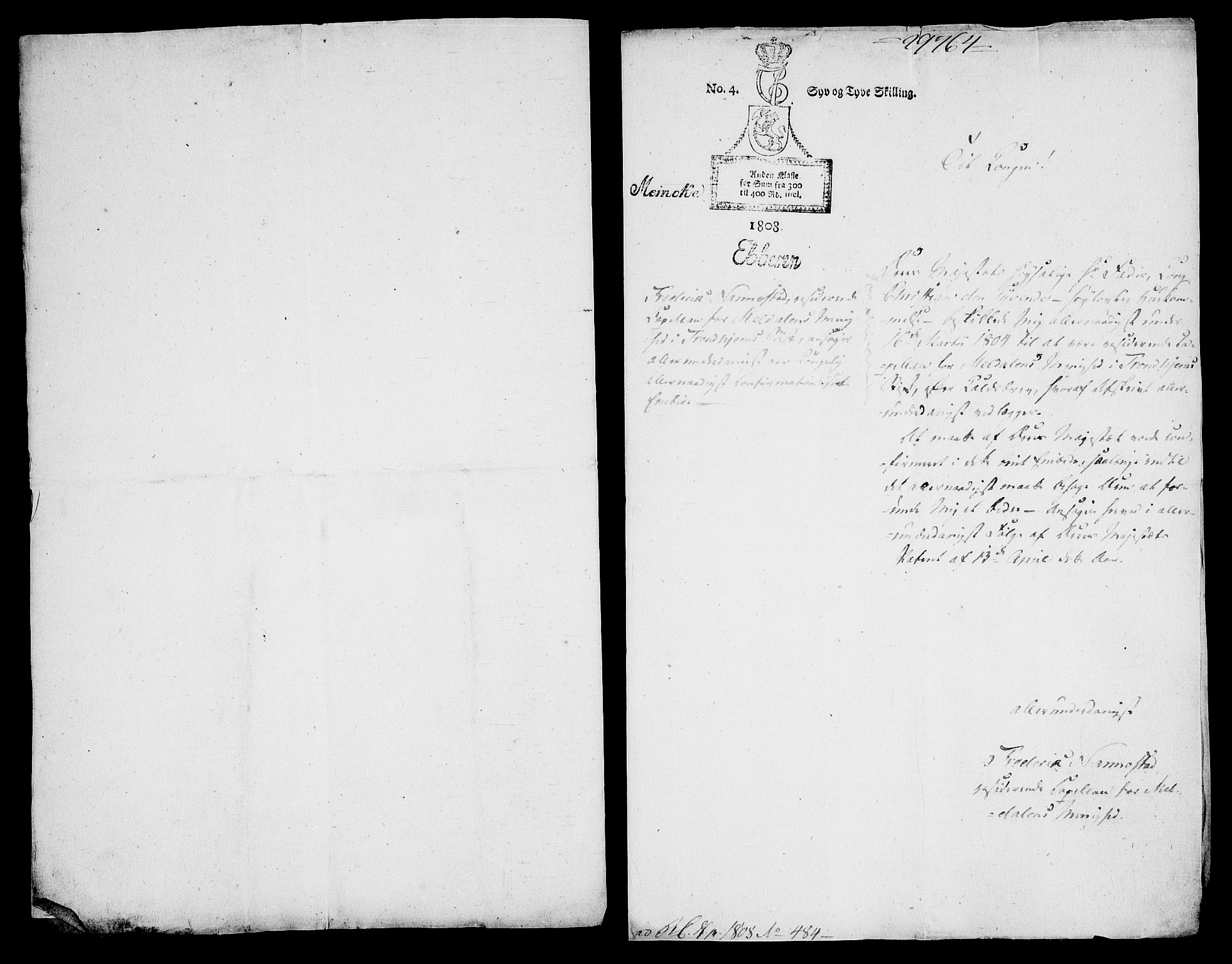 Danske Kanselli, Skapsaker, AV/RA-EA-4061/F/L0118: Skap 16, pakke 49, 1808, p. 27