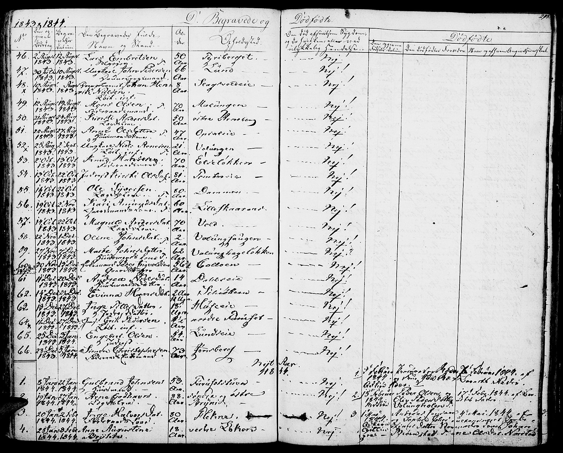 Romedal prestekontor, SAH/PREST-004/K/L0003: Parish register (official) no. 3, 1829-1846, p. 293
