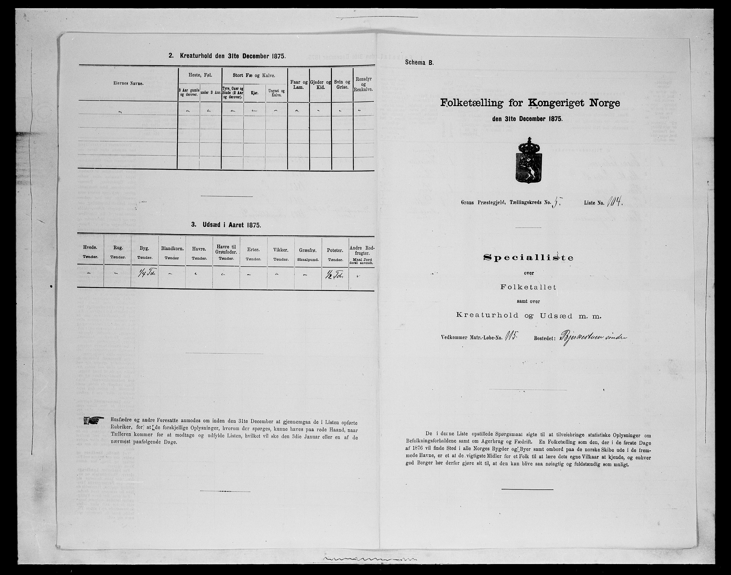 SAH, 1875 census for 0534P Gran, 1875, p. 972