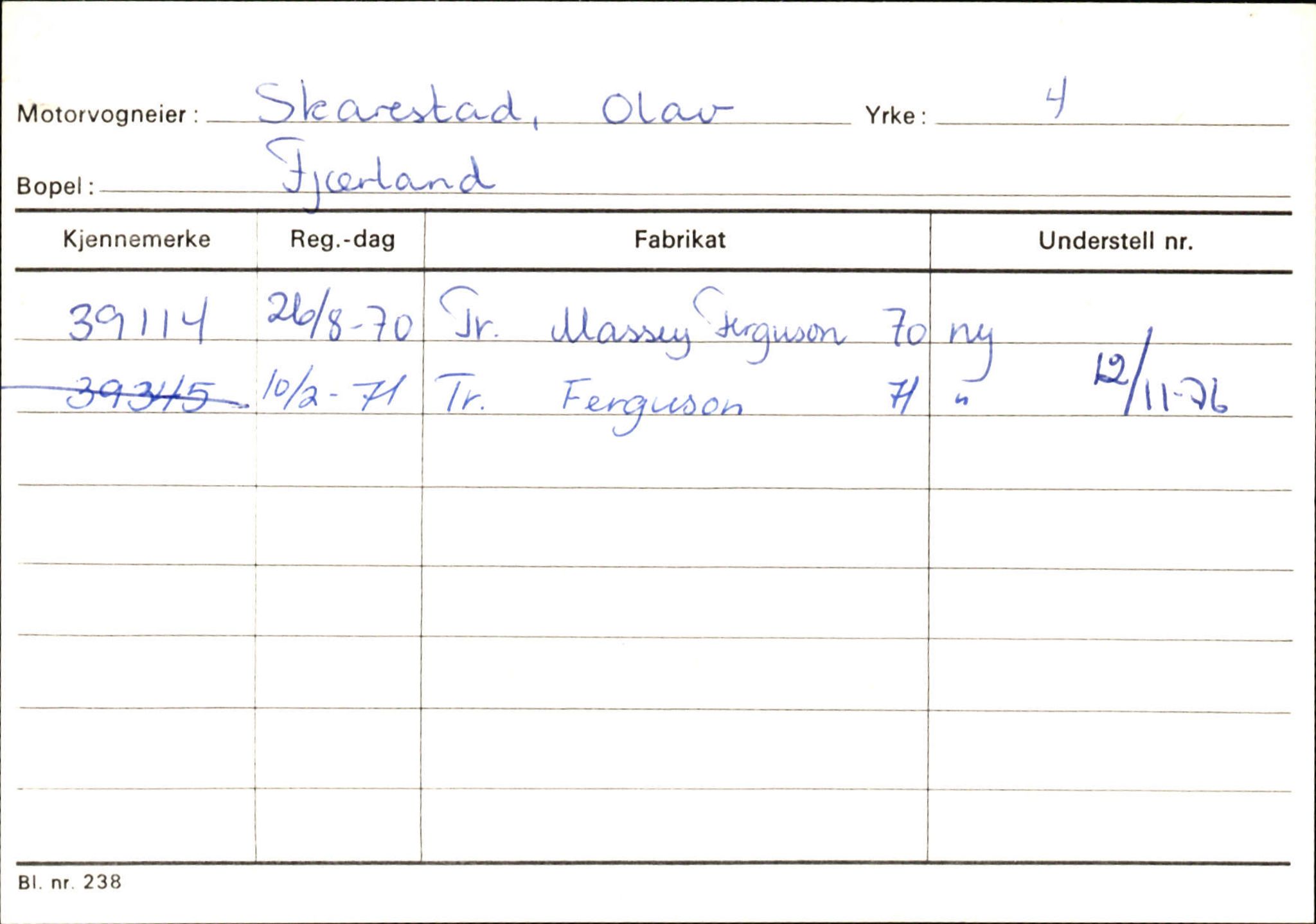 Statens vegvesen, Sogn og Fjordane vegkontor, SAB/A-5301/4/F/L0132: Eigarregister Askvoll A-Å. Balestrand A-Å, 1945-1975, p. 2276