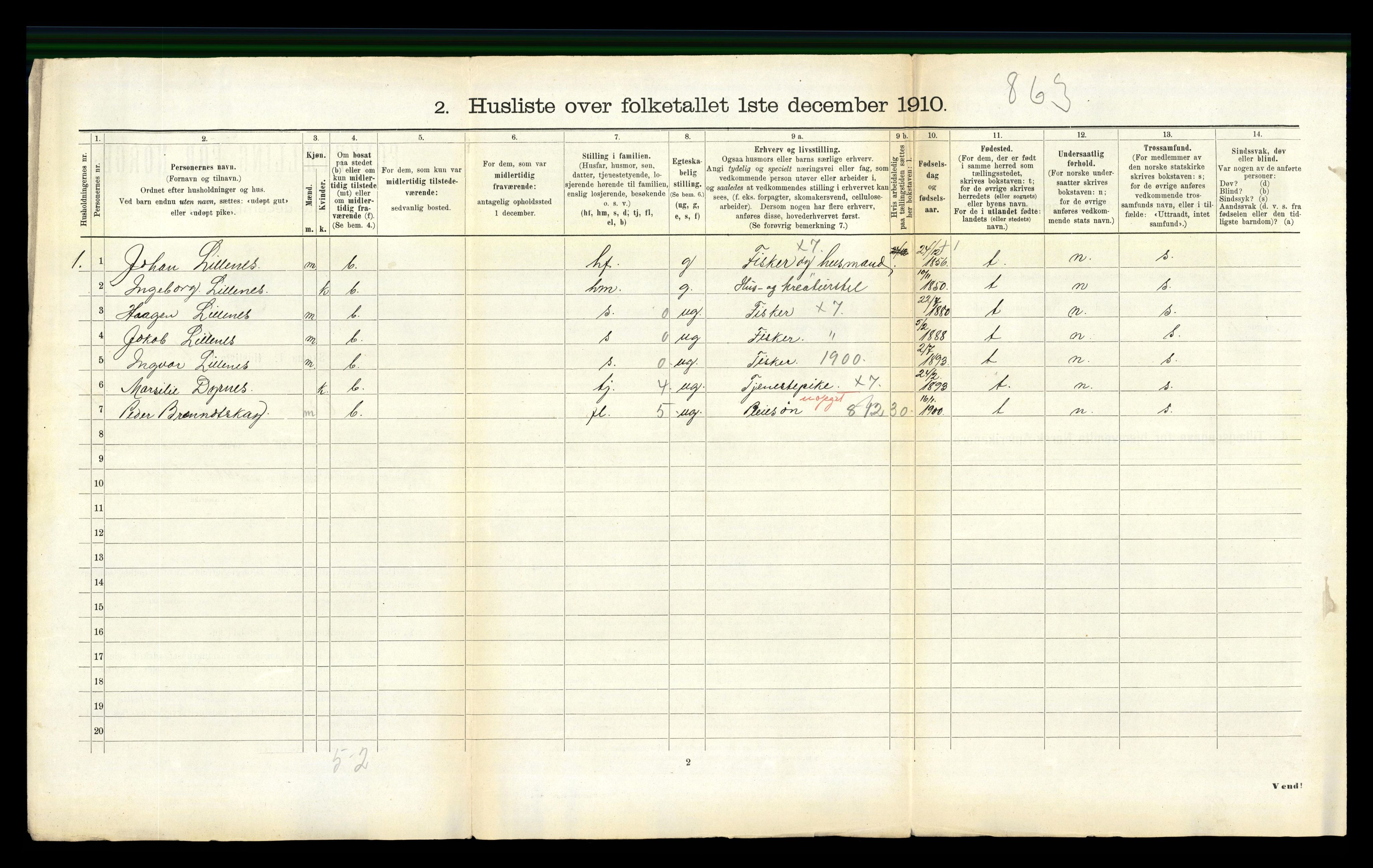 RA, 1910 census for Edøy, 1910, p. 329