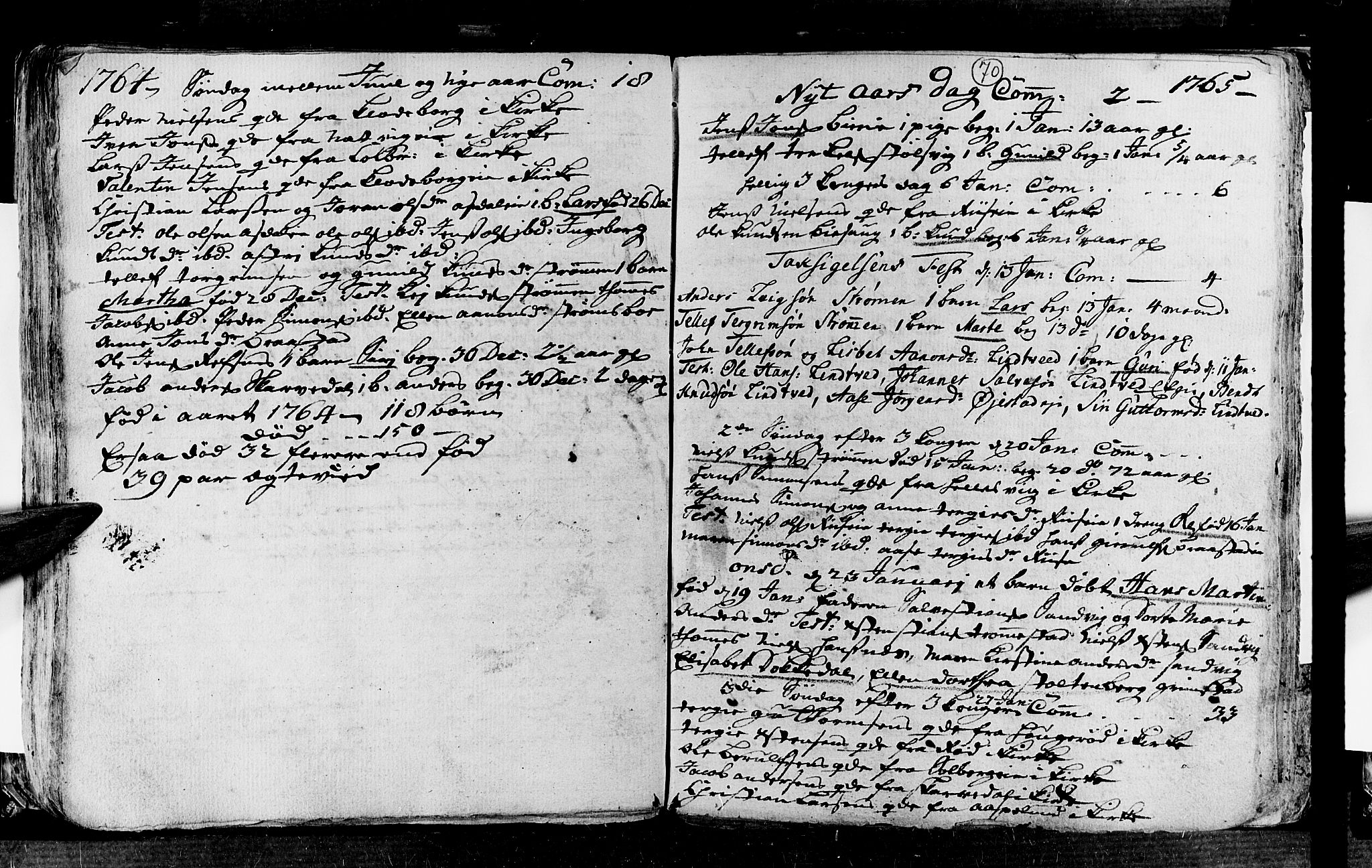 Øyestad sokneprestkontor, SAK/1111-0049/F/Fa/L0006: Parish register (official) no. A 6, 1758-1776, p. 70