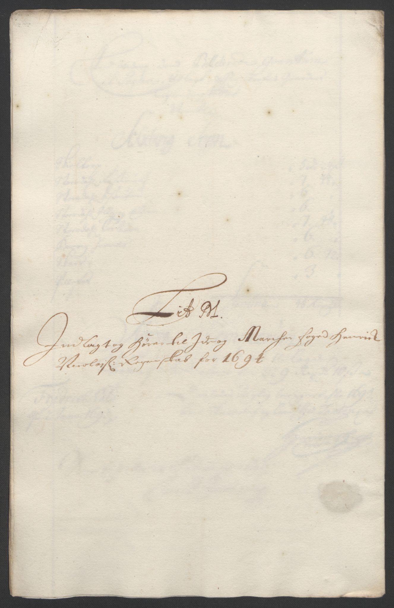 Rentekammeret inntil 1814, Reviderte regnskaper, Fogderegnskap, AV/RA-EA-4092/R01/L0012: Fogderegnskap Idd og Marker, 1694-1695, p. 136