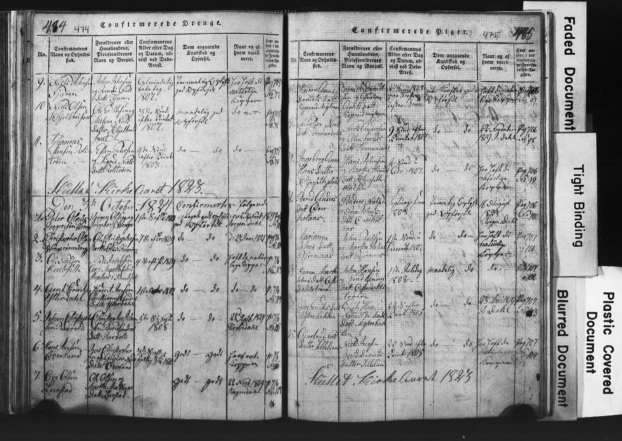 Ministerialprotokoller, klokkerbøker og fødselsregistre - Nord-Trøndelag, SAT/A-1458/701/L0017: Parish register (copy) no. 701C01, 1817-1825, p. 474-475