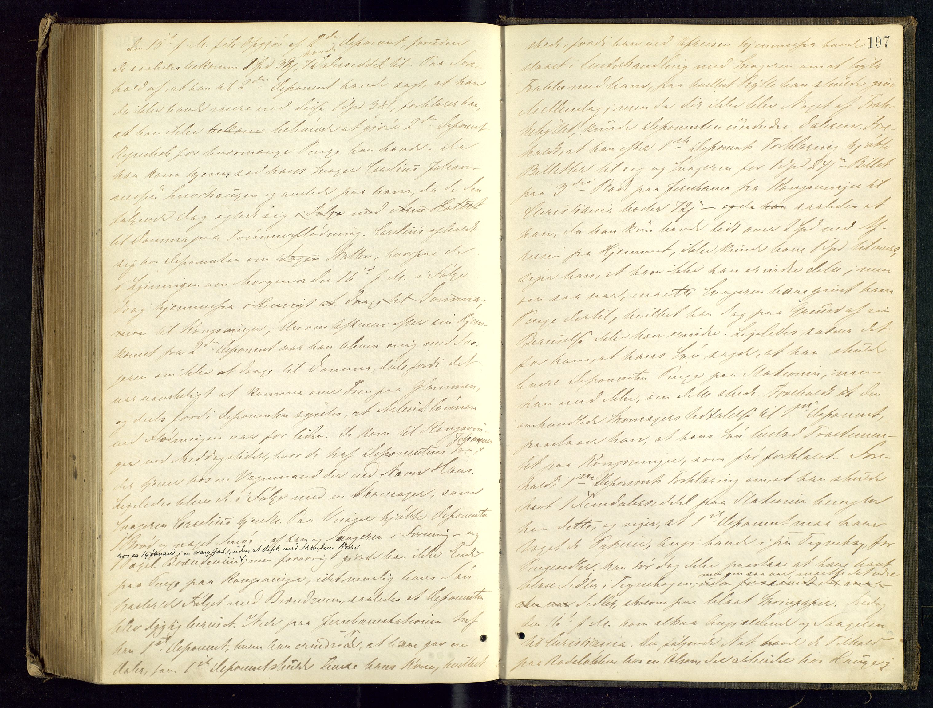 Solør tingrett, AV/SAH-TING-008/G/Gc/Gca/L0012: Ekstrarettsprotokoll, 1864-1869, p. 197