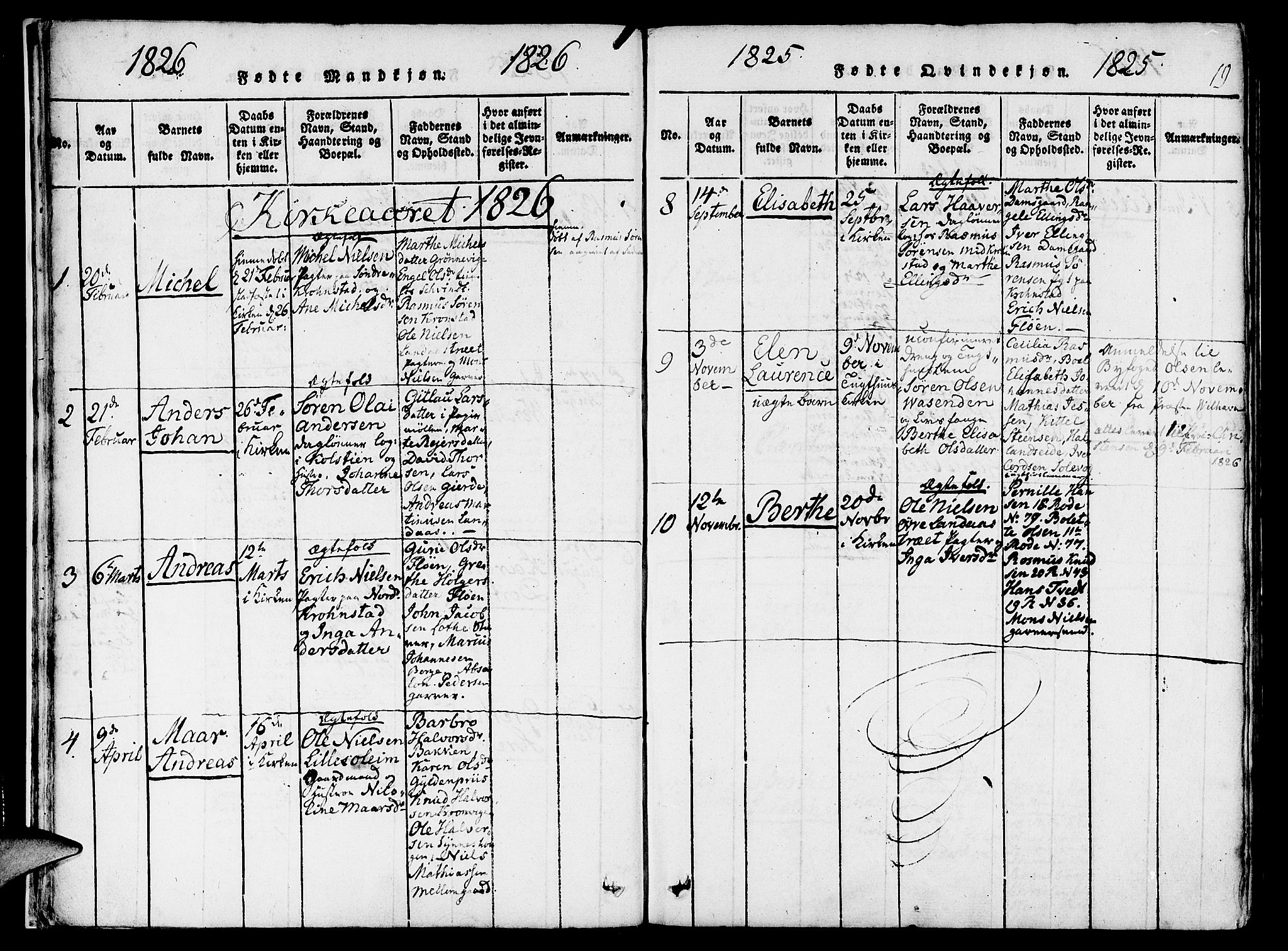 St. Jørgens hospital og Årstad sokneprestembete, AV/SAB-A-99934: Parish register (official) no. A 3, 1815-1843, p. 19