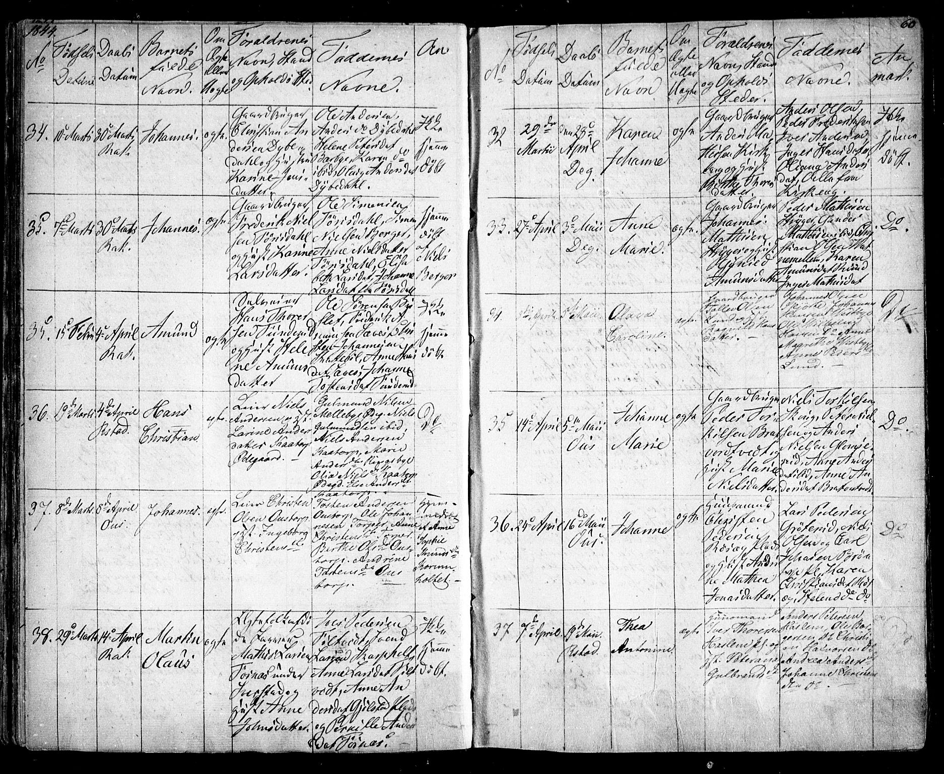 Rakkestad prestekontor Kirkebøker, AV/SAO-A-2008/F/Fa/L0008: Parish register (official) no. I 8, 1842-1849, p. 59-60