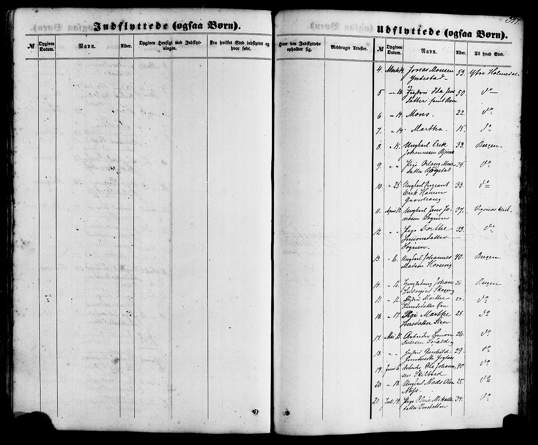 Gaular sokneprestembete, AV/SAB-A-80001/H/Haa: Parish register (official) no. A 5, 1860-1881, p. 594