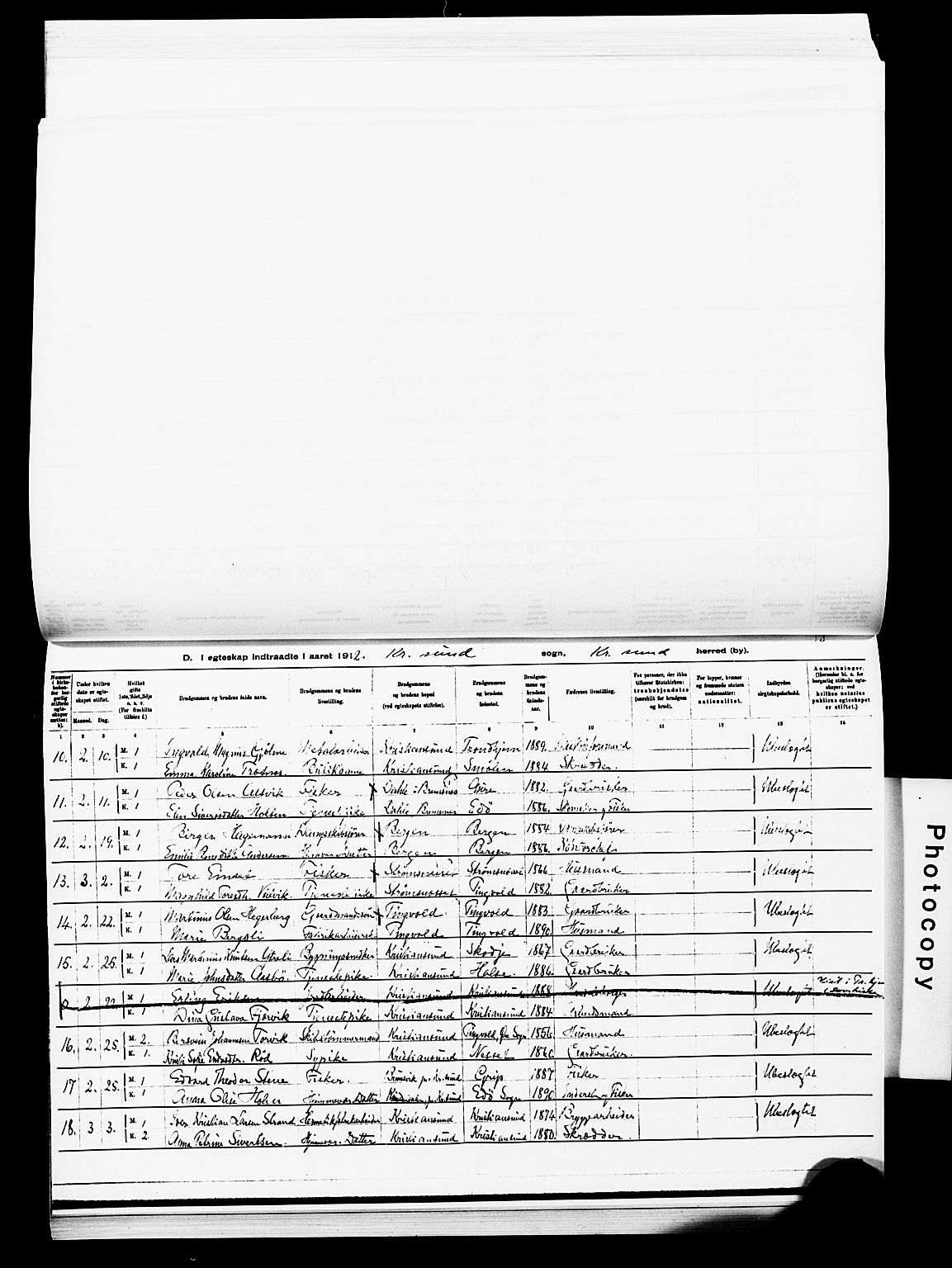 Ministerialprotokoller, klokkerbøker og fødselsregistre - Møre og Romsdal, AV/SAT-A-1454/572/L0859: Parish register (official) no. 572D03, 1903-1916