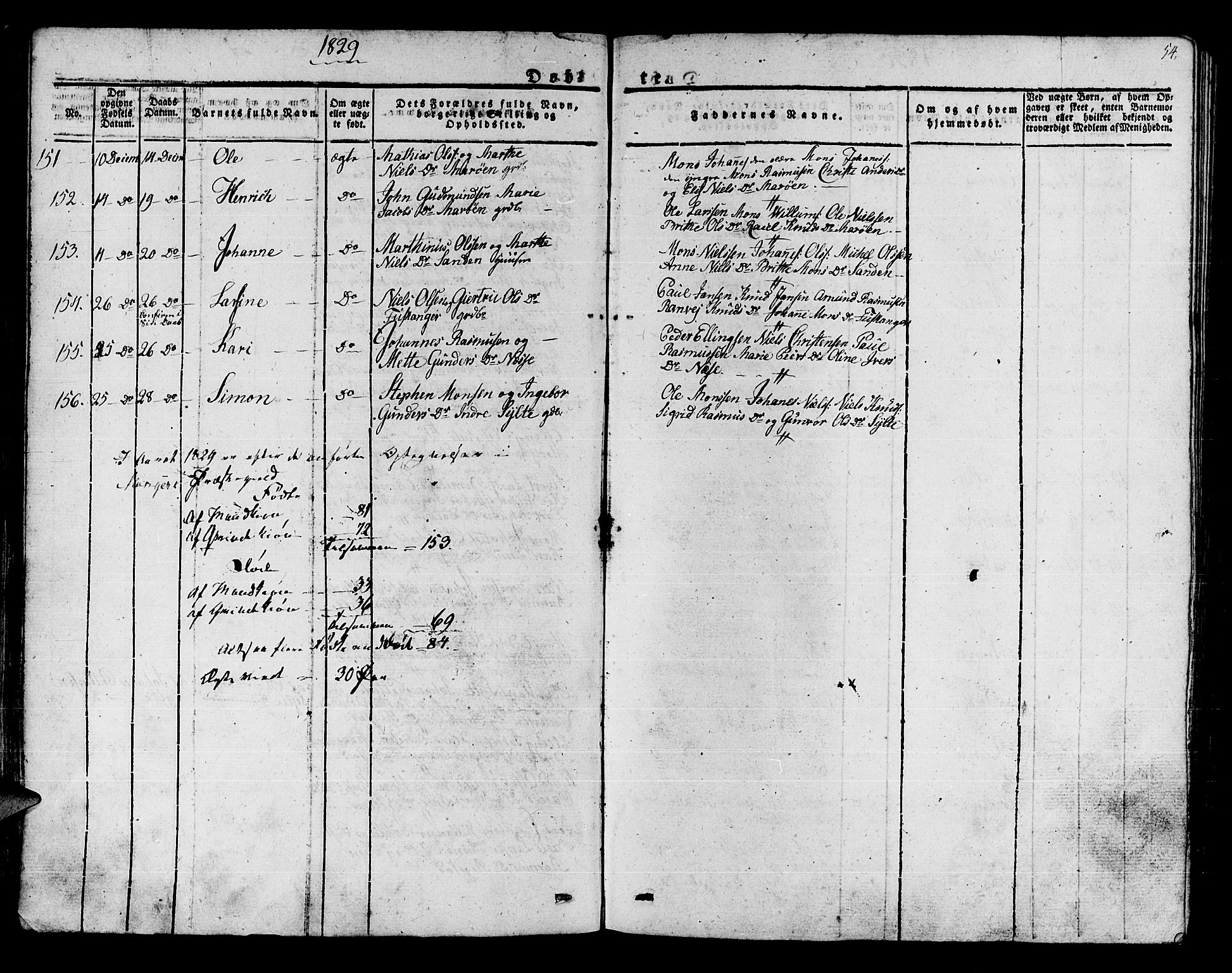 Manger sokneprestembete, SAB/A-76801/H/Haa: Parish register (official) no. A 4, 1824-1838, p. 54