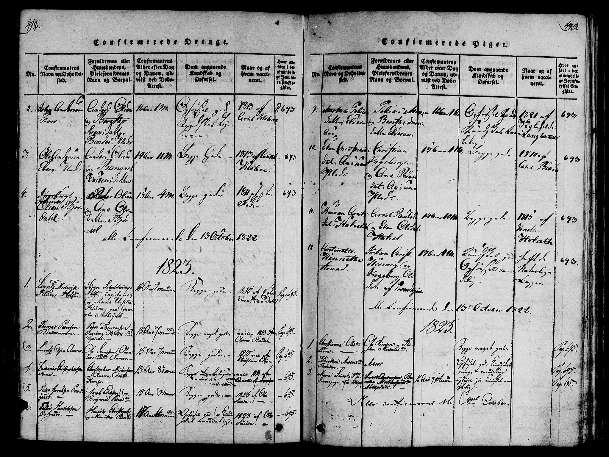 Ministerialprotokoller, klokkerbøker og fødselsregistre - Nord-Trøndelag, SAT/A-1458/746/L0441: Parish register (official) no. 746A03 /1, 1816-1827, p. 492-493