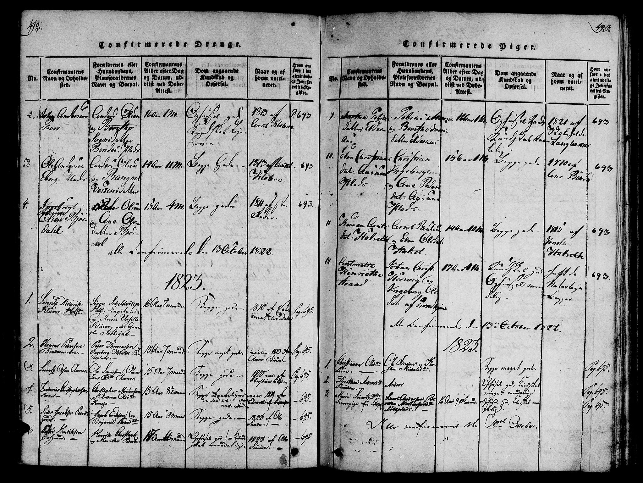 Ministerialprotokoller, klokkerbøker og fødselsregistre - Nord-Trøndelag, AV/SAT-A-1458/746/L0441: Parish register (official) no. 746A03 /1, 1816-1827, p. 492-493