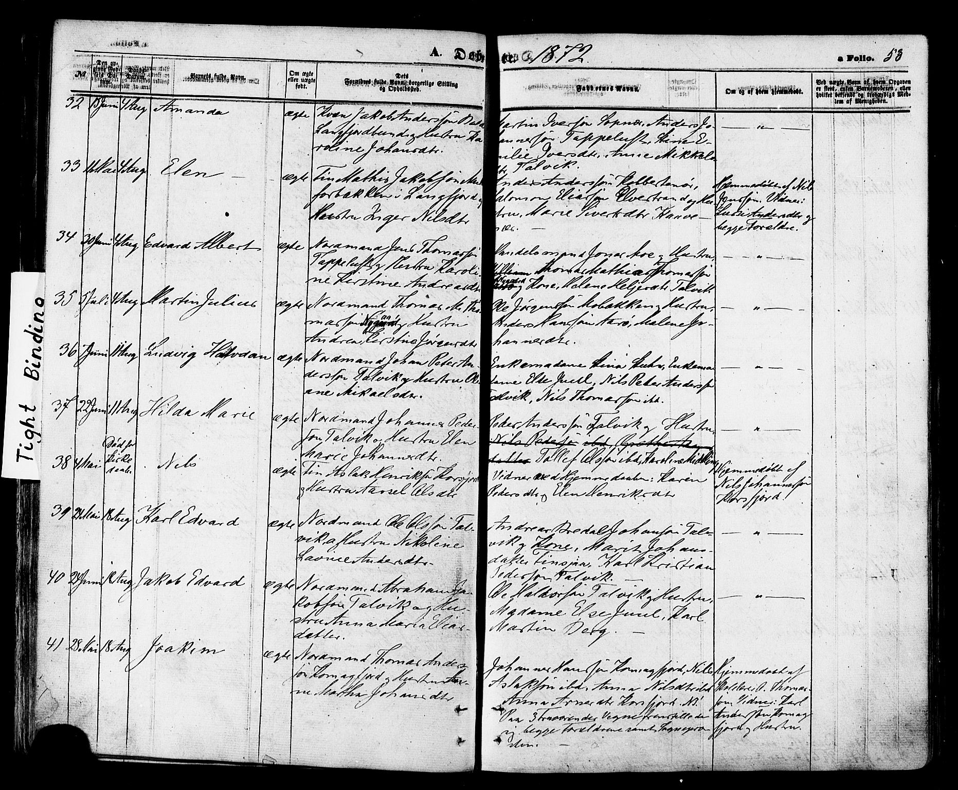 Talvik sokneprestkontor, SATØ/S-1337/H/Ha/L0011kirke: Parish register (official) no. 11, 1864-1877, p. 53