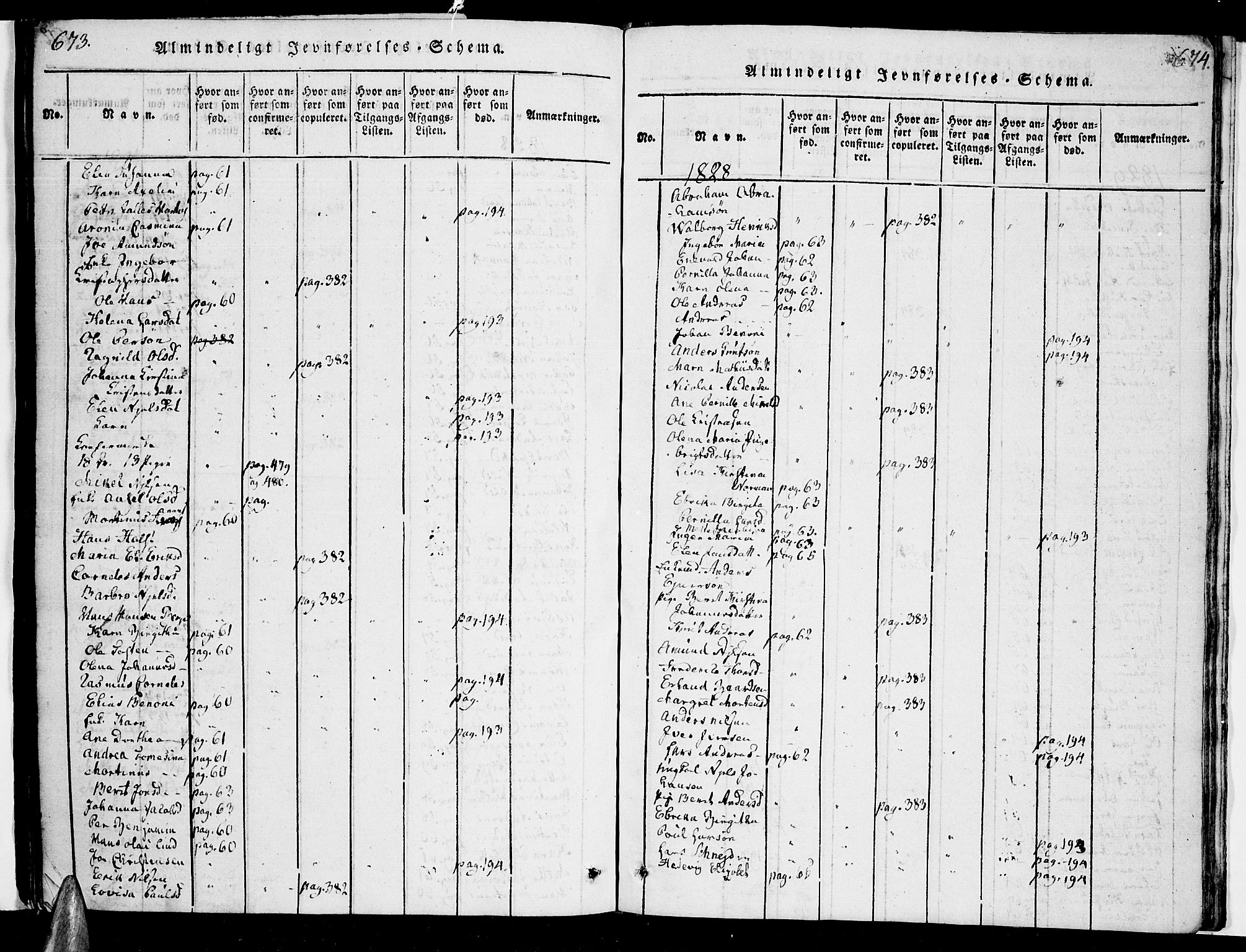 Ministerialprotokoller, klokkerbøker og fødselsregistre - Nordland, AV/SAT-A-1459/863/L0894: Parish register (official) no. 863A06, 1821-1851, p. 673-674