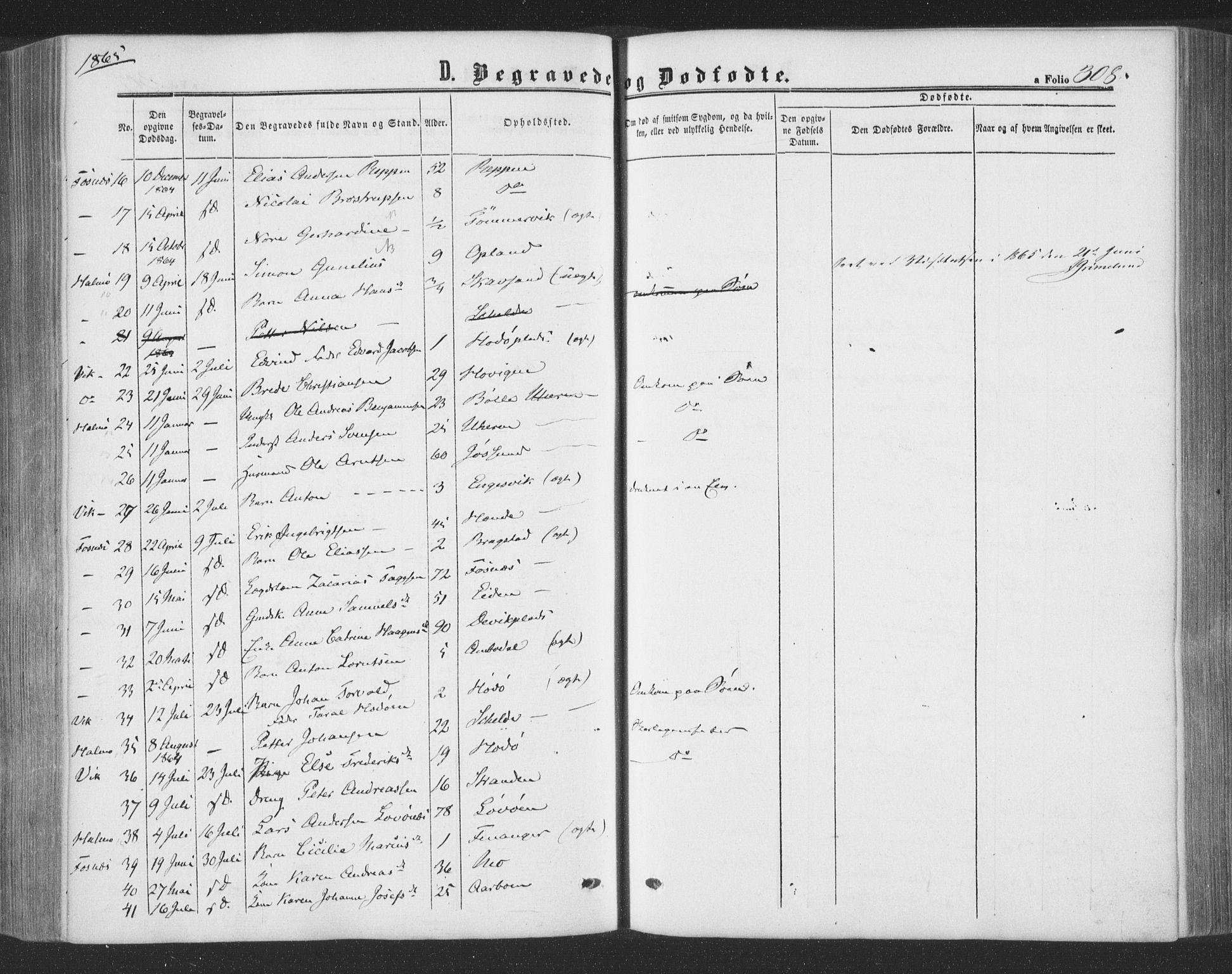 Ministerialprotokoller, klokkerbøker og fødselsregistre - Nord-Trøndelag, SAT/A-1458/773/L0615: Parish register (official) no. 773A06, 1857-1870, p. 308
