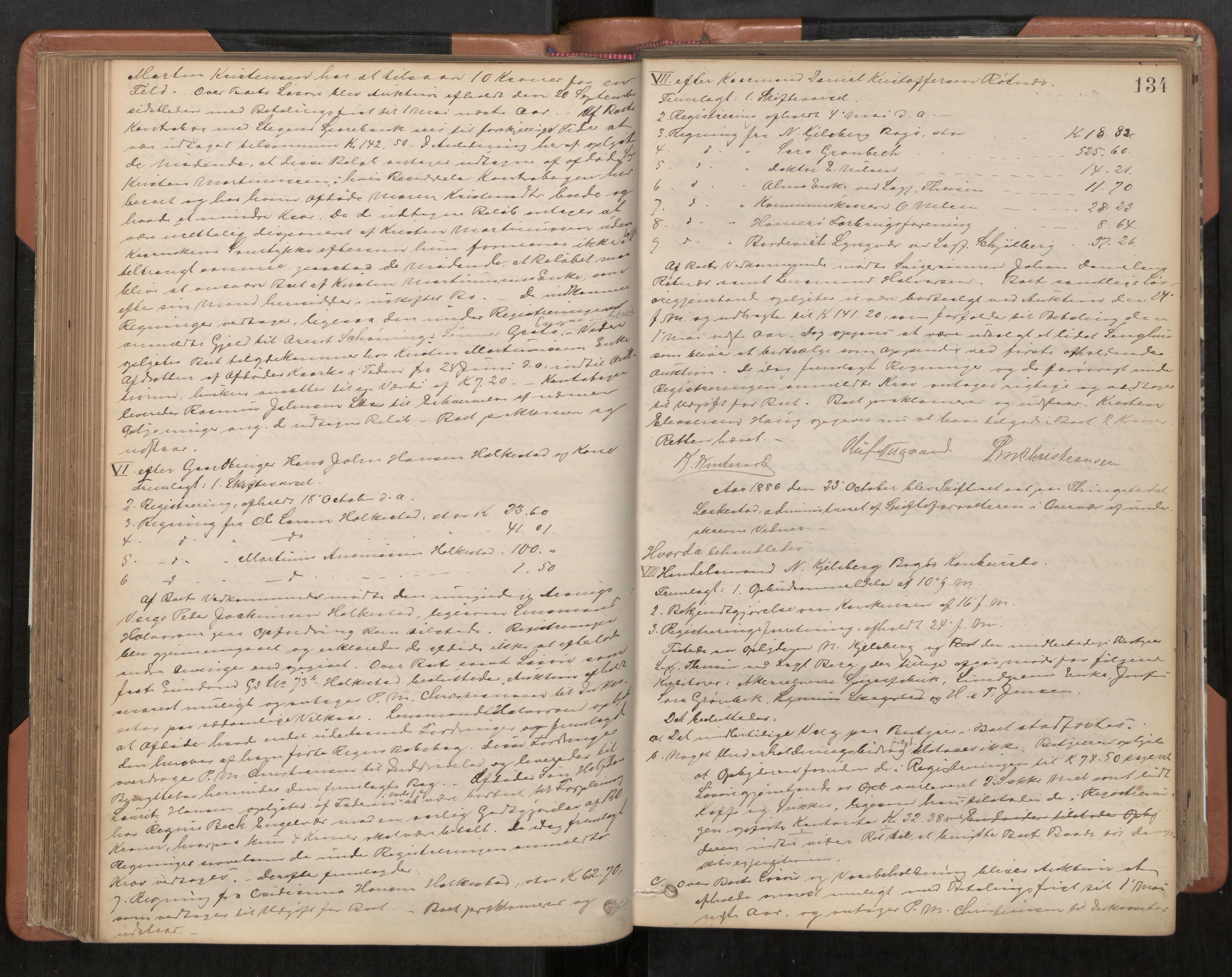 Steigen og Ofoten sorenskriveri, AV/SAT-A-0030/1/3/3B/L0001: Skiftebehandlingsprotokoll, 1879-1901, p. 134