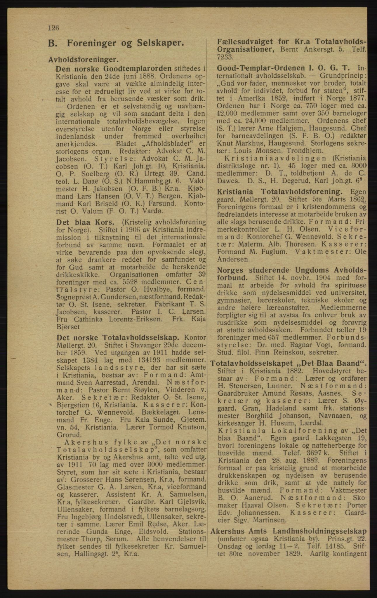 Kristiania/Oslo adressebok, PUBL/-, 1913, p. 128