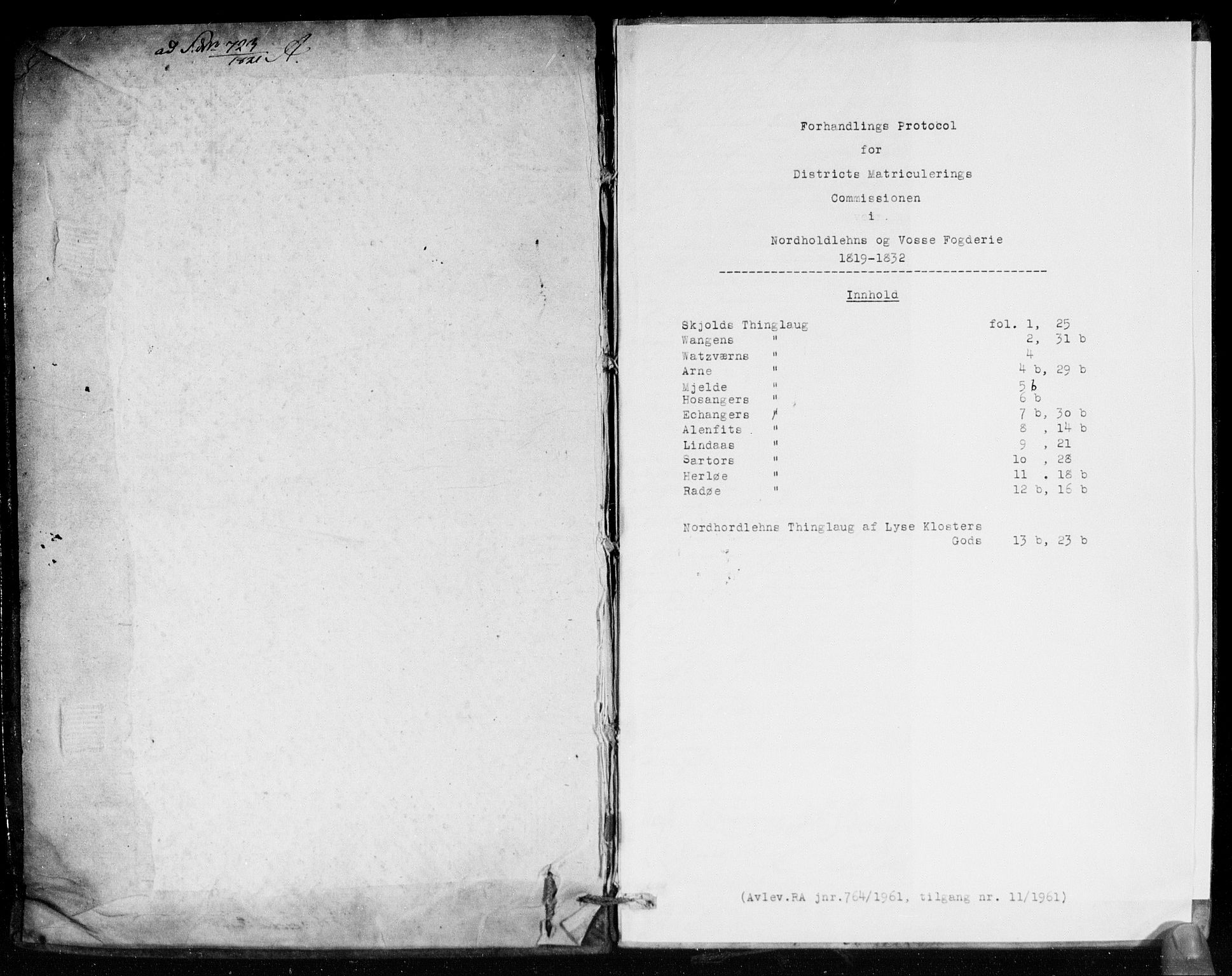 Hovedmatrikkelkommisjonen, AV/RA-S-1529, 1819-1832