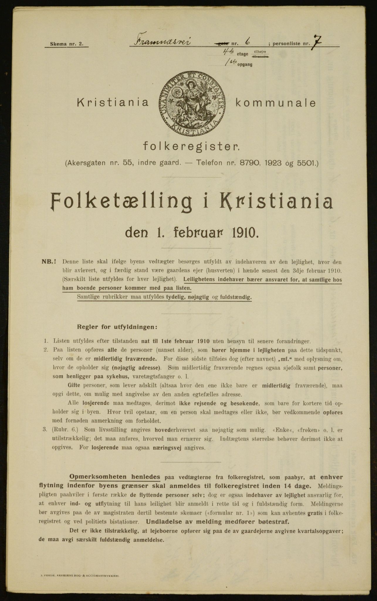 OBA, Municipal Census 1910 for Kristiania, 1910, p. 23901