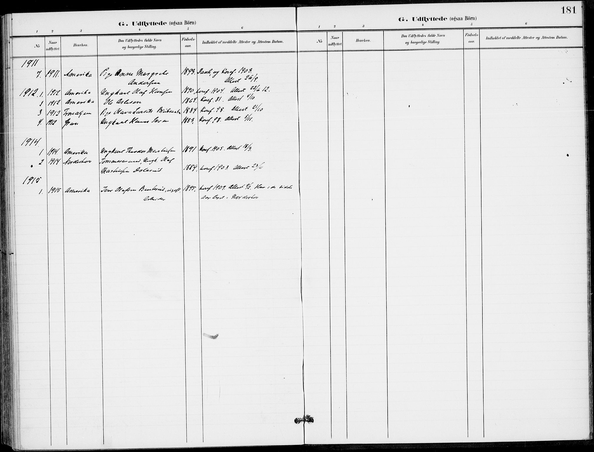 Ådal kirkebøker, AV/SAKO-A-248/F/Fb/L0002: Parish register (official) no. II 2, 1898-1917, p. 181