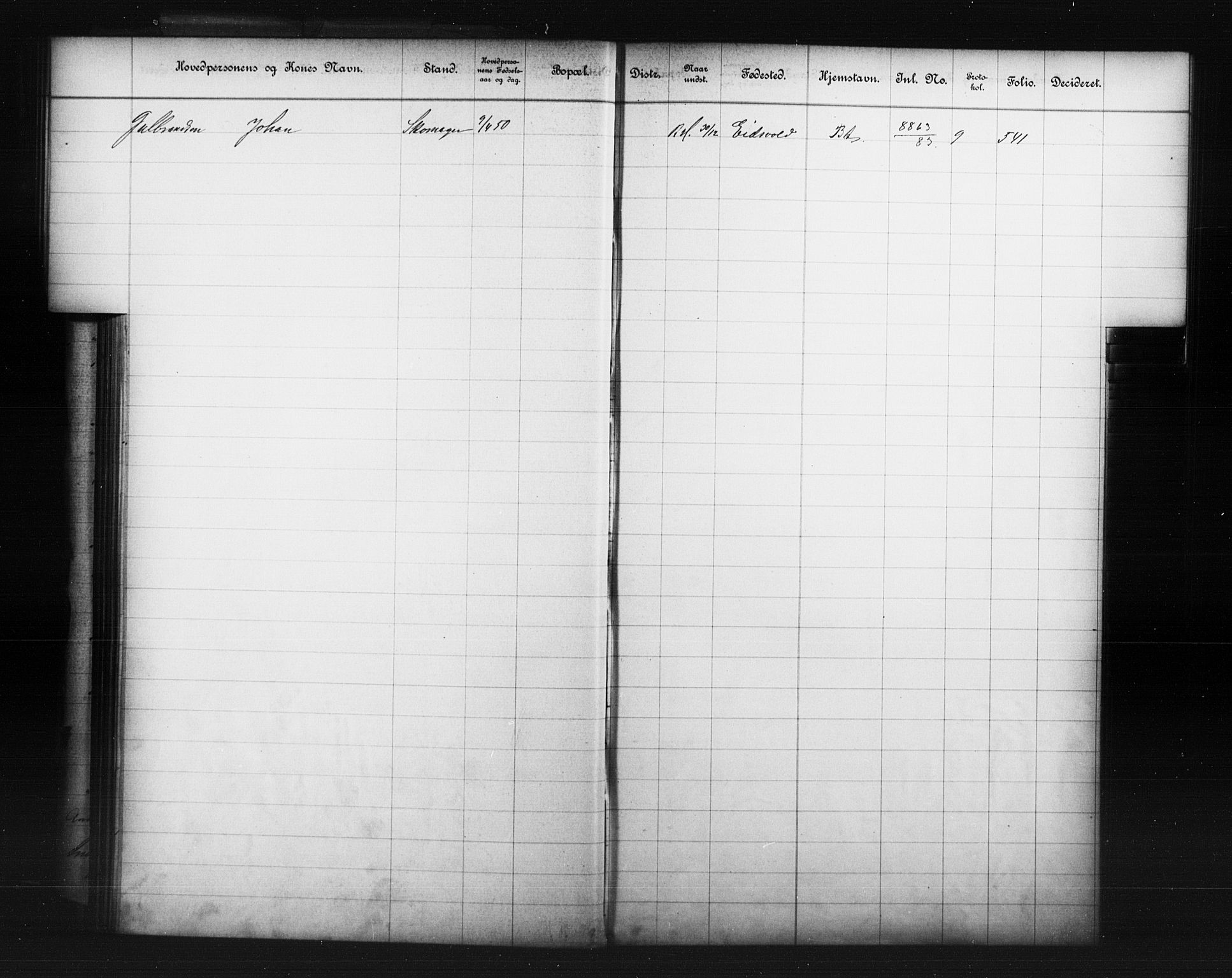 Fattigvesenet, OBA/A-20045/Fb/L0001: Hjemstavnsregister, 1881, p. 51
