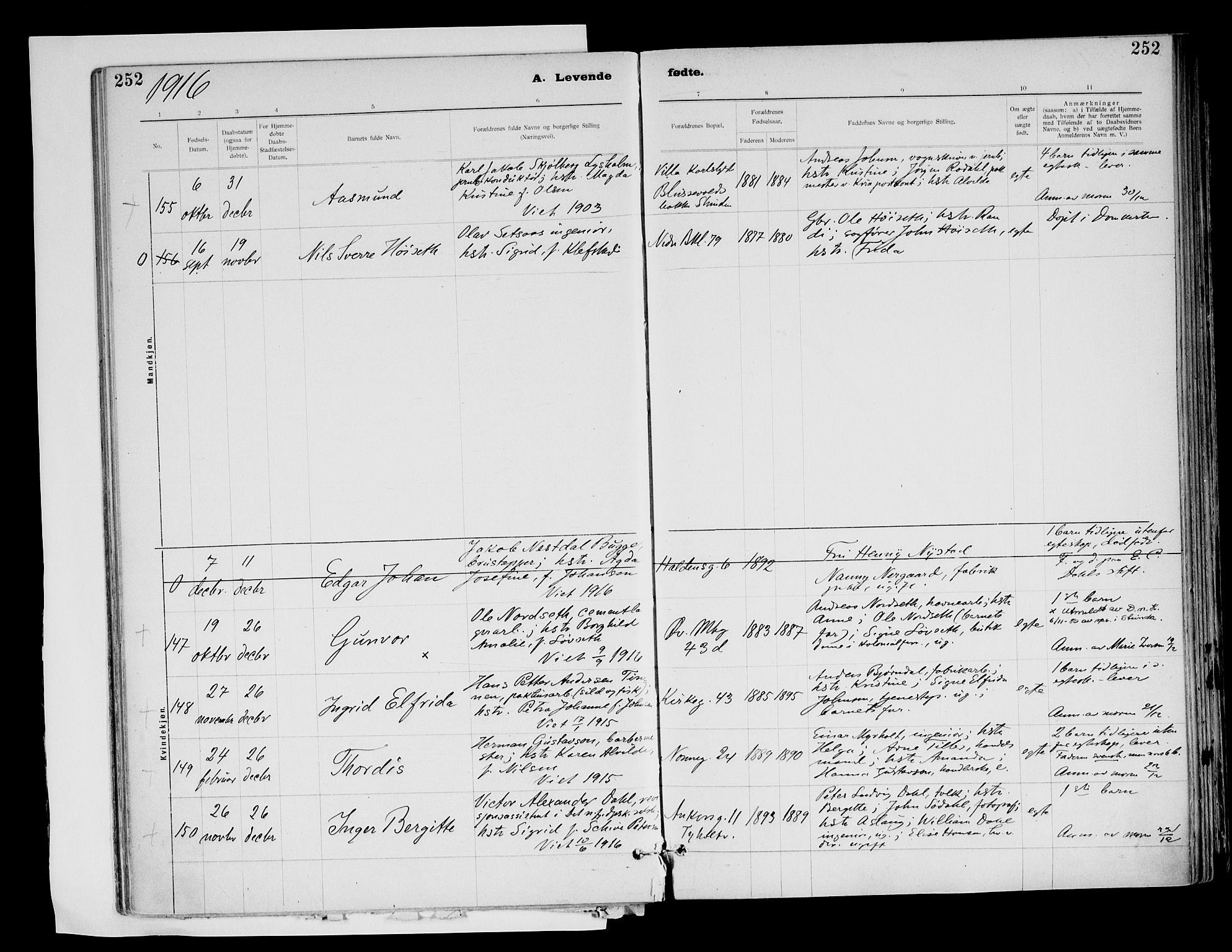 Ministerialprotokoller, klokkerbøker og fødselsregistre - Sør-Trøndelag, AV/SAT-A-1456/604/L0203: Parish register (official) no. 604A23, 1908-1916, p. 252